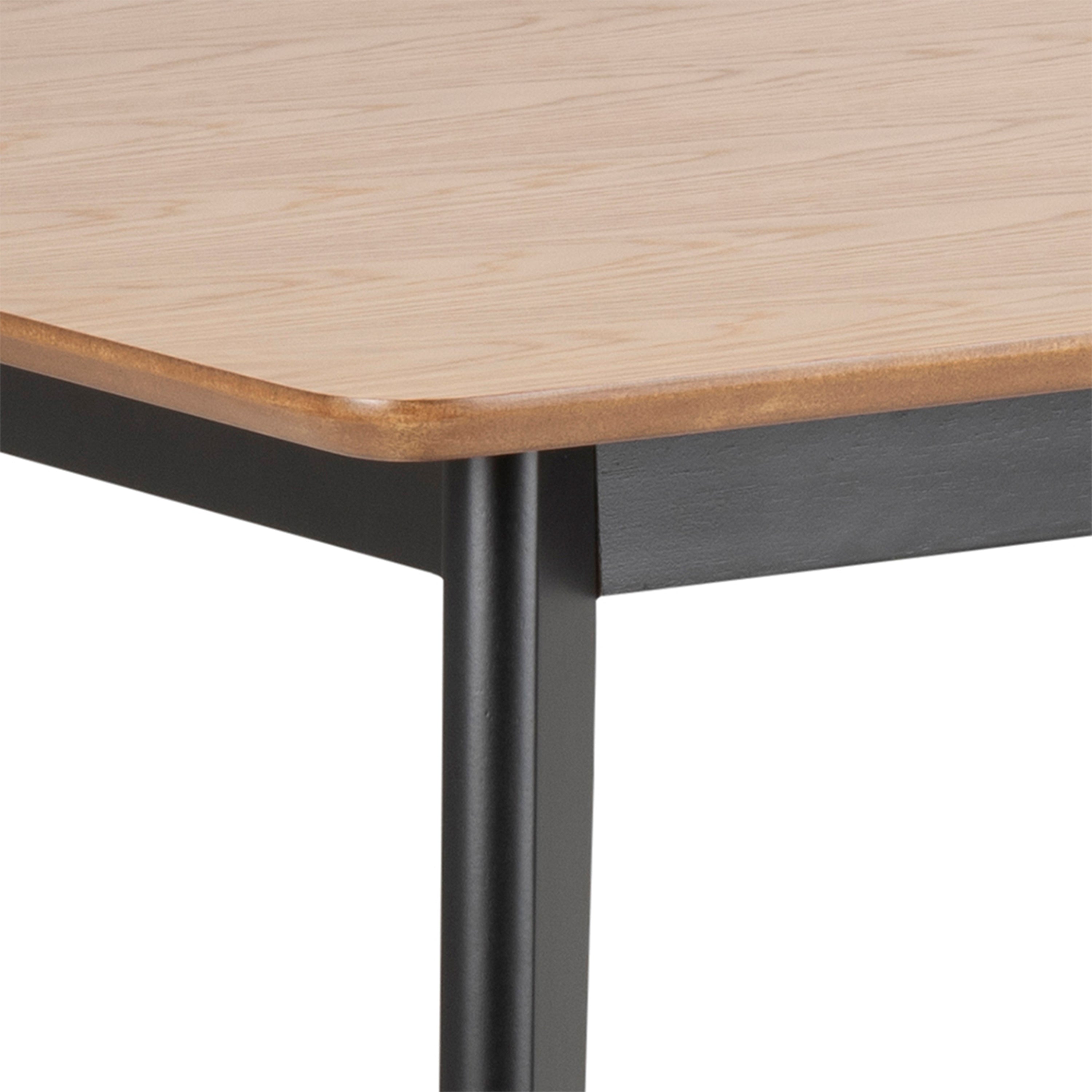 Roxby Dining Table in Oak & Black – FTG, view 6