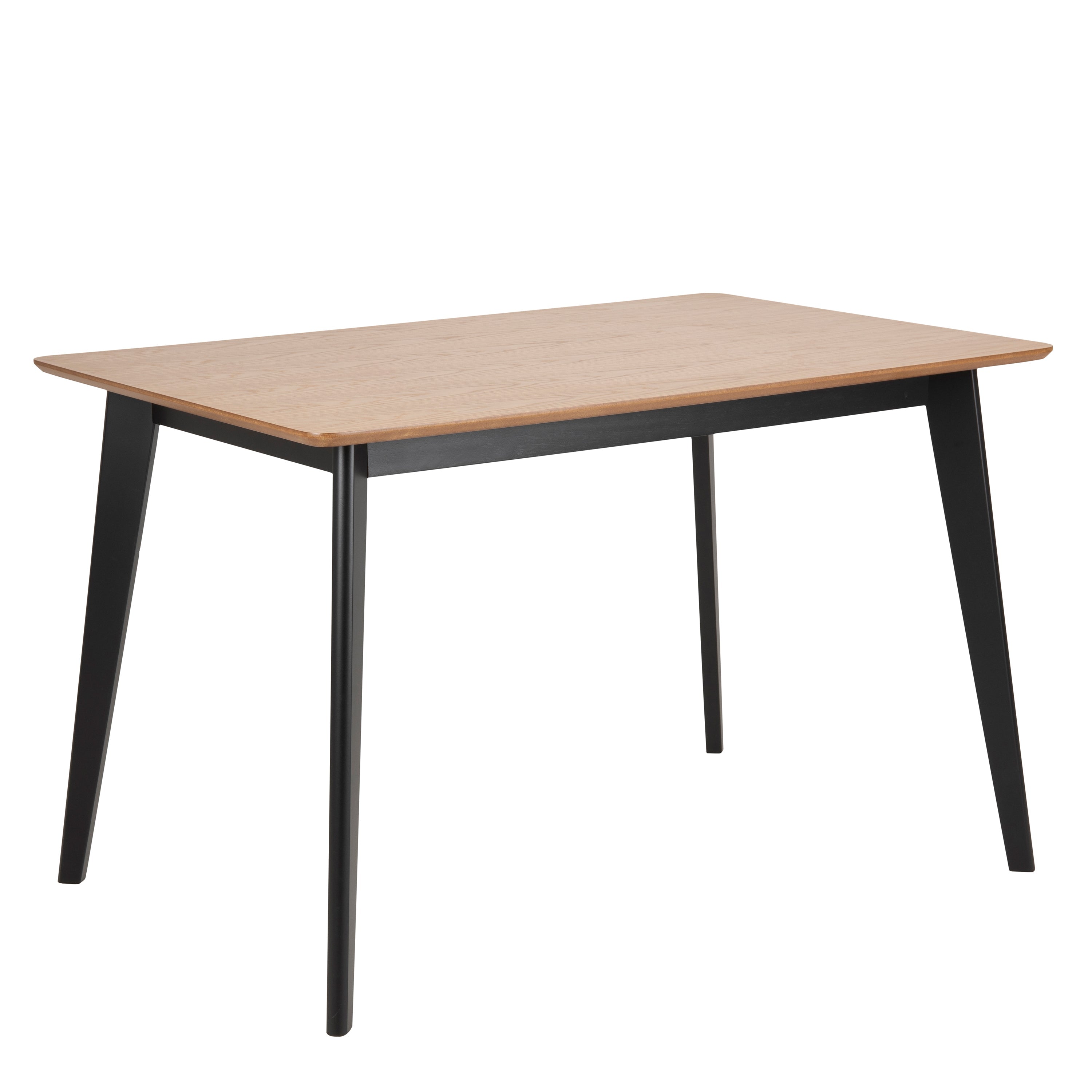 Roxby Dining Table in Oak & Black Included 4 Roxby Dining Chairs in Black and Oak – FTG, view 2