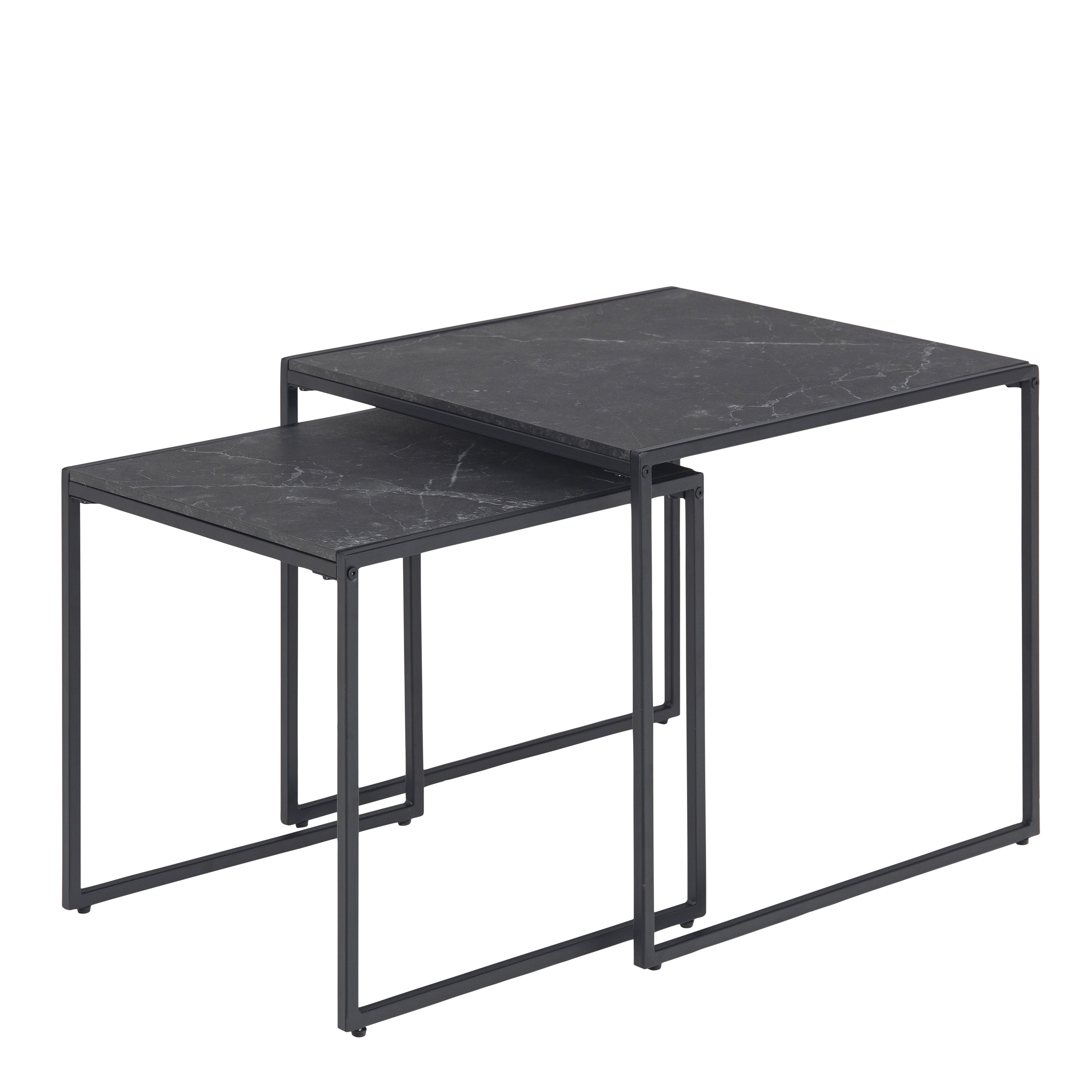 Infinity Nest of Tables in Black Matt Set of 2 – FTG
