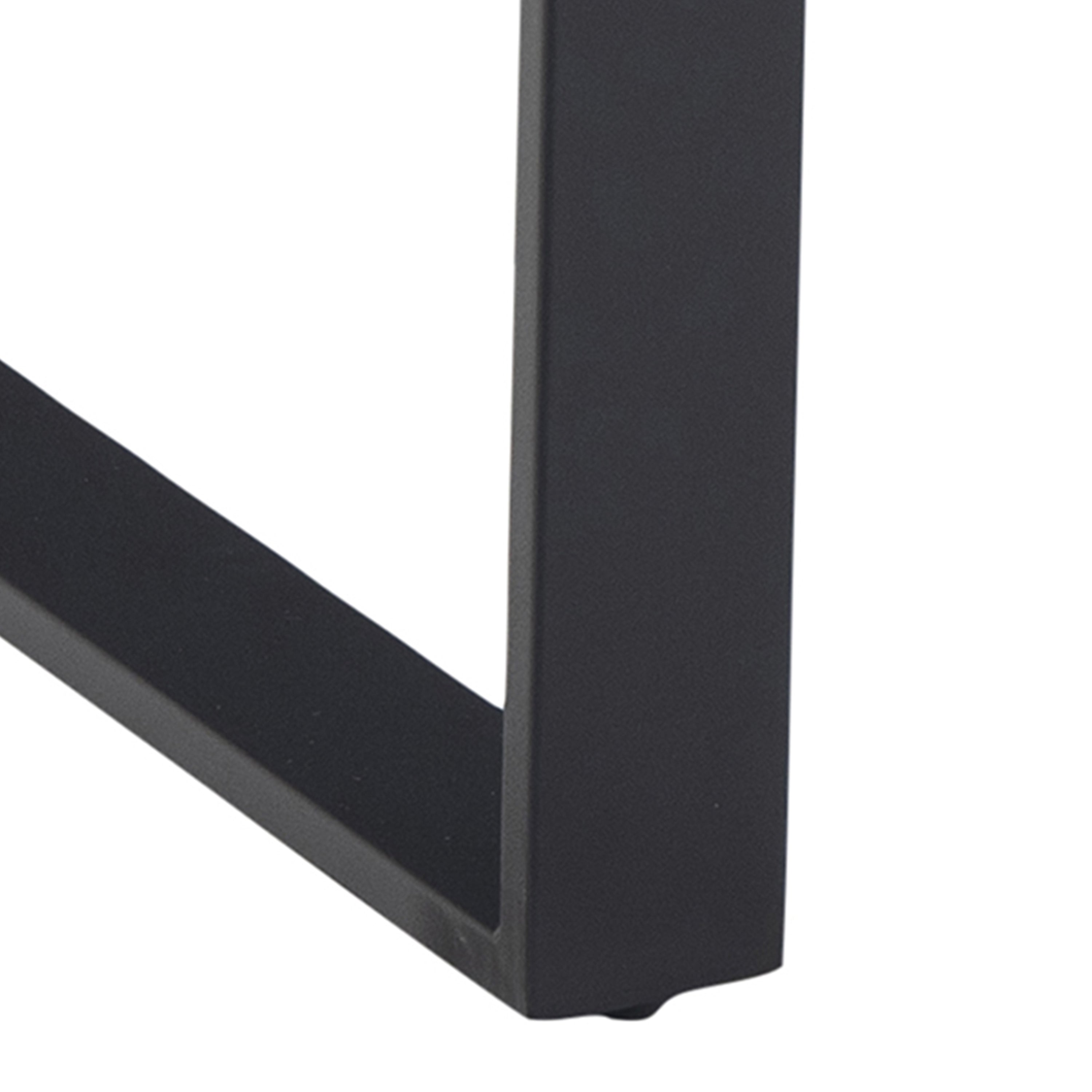 Amble Dining Table with Black Marble Melamine Top & Black Legs – FTG, view 11