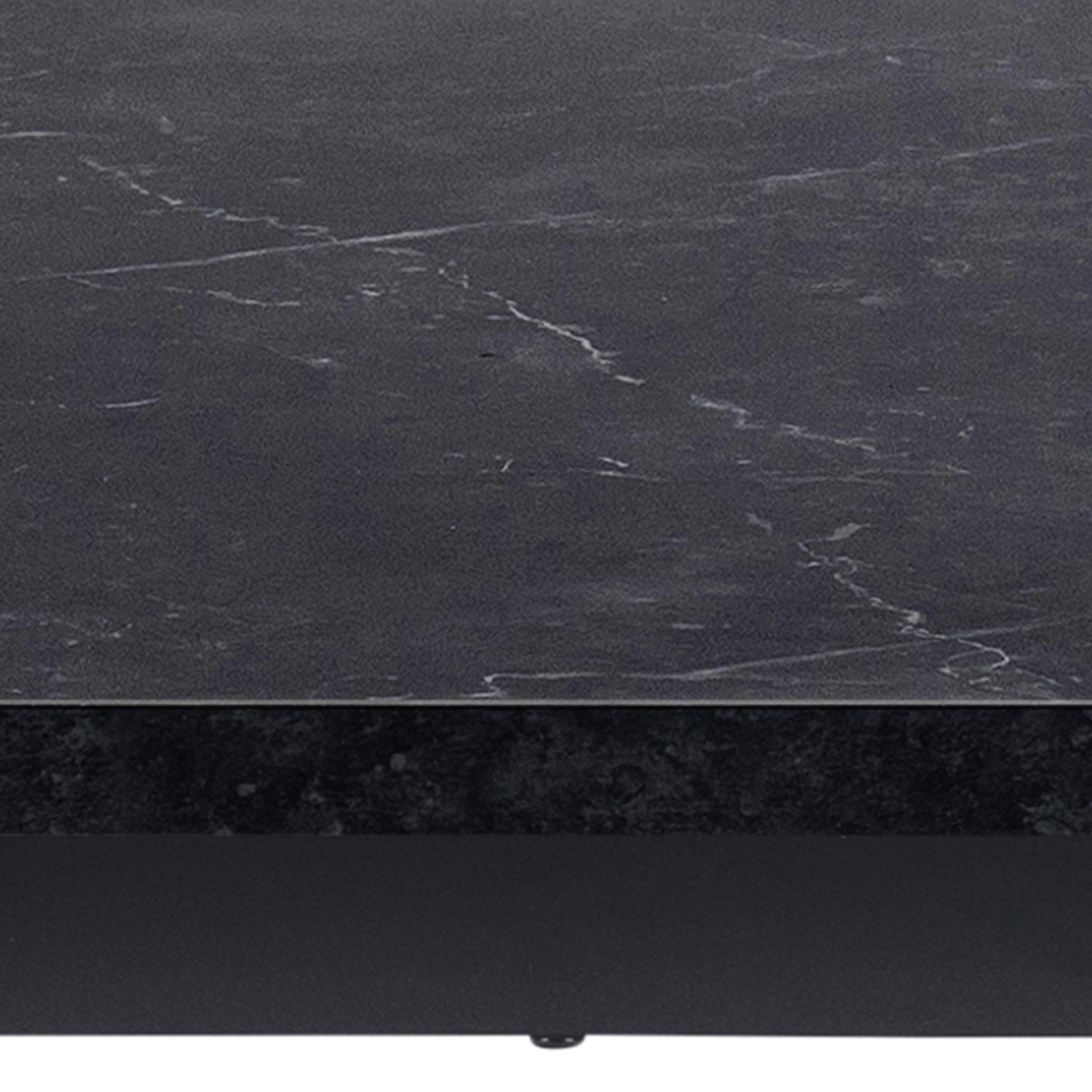 Amble Dining Table with Black Marble Melamine Top & Black Legs – FTG, view 9