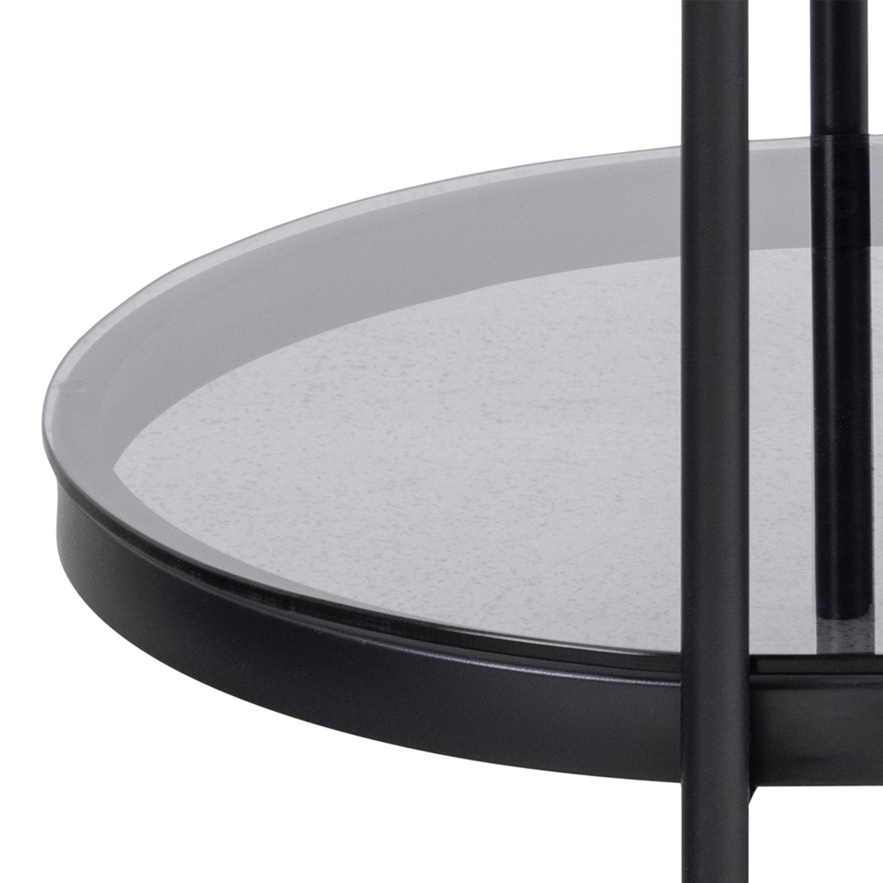 Bayonne Oval Coffee Table with Smoked Glass Top – FTG, view 10