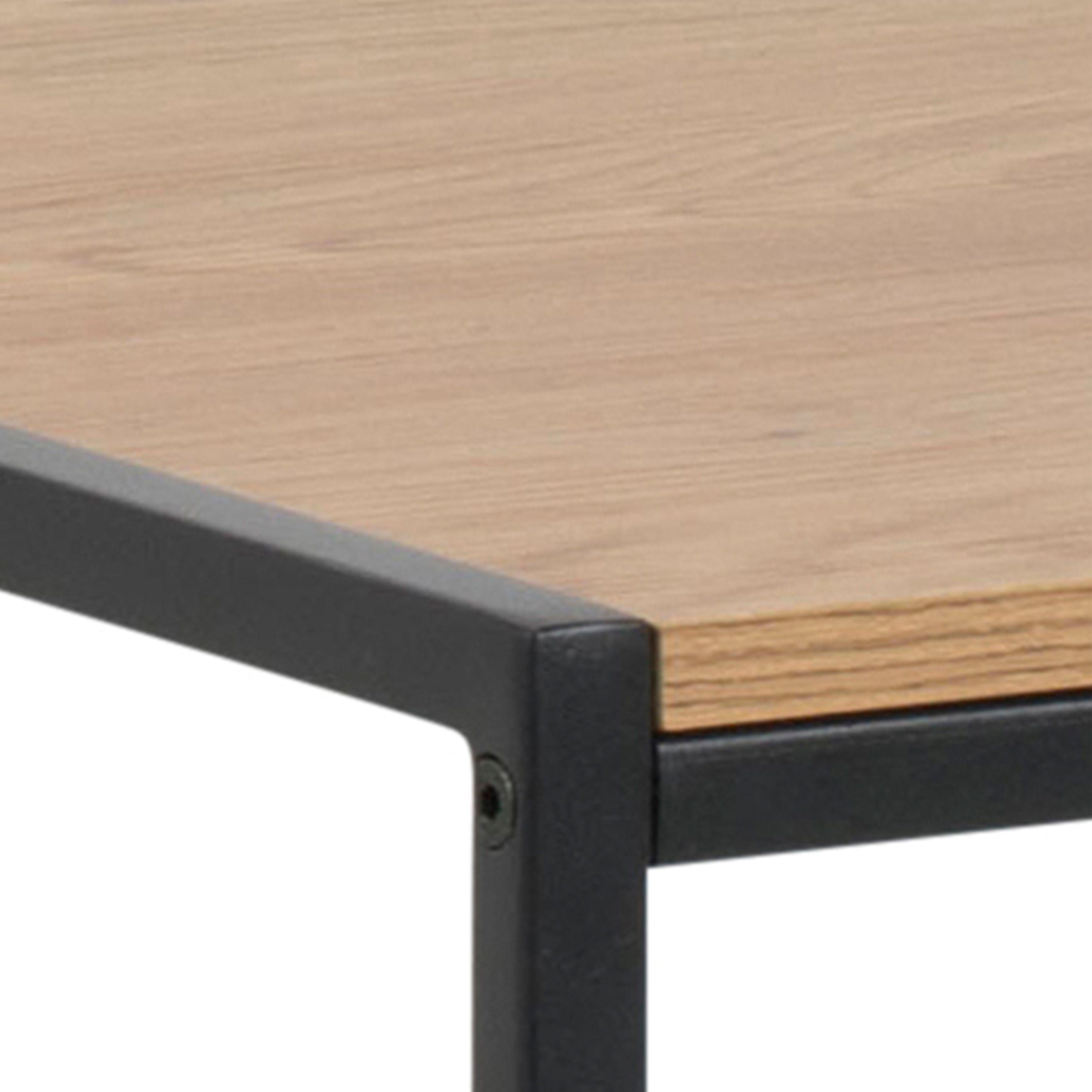 Seaford Office Desk in Black & Oak – FTG, view 5
