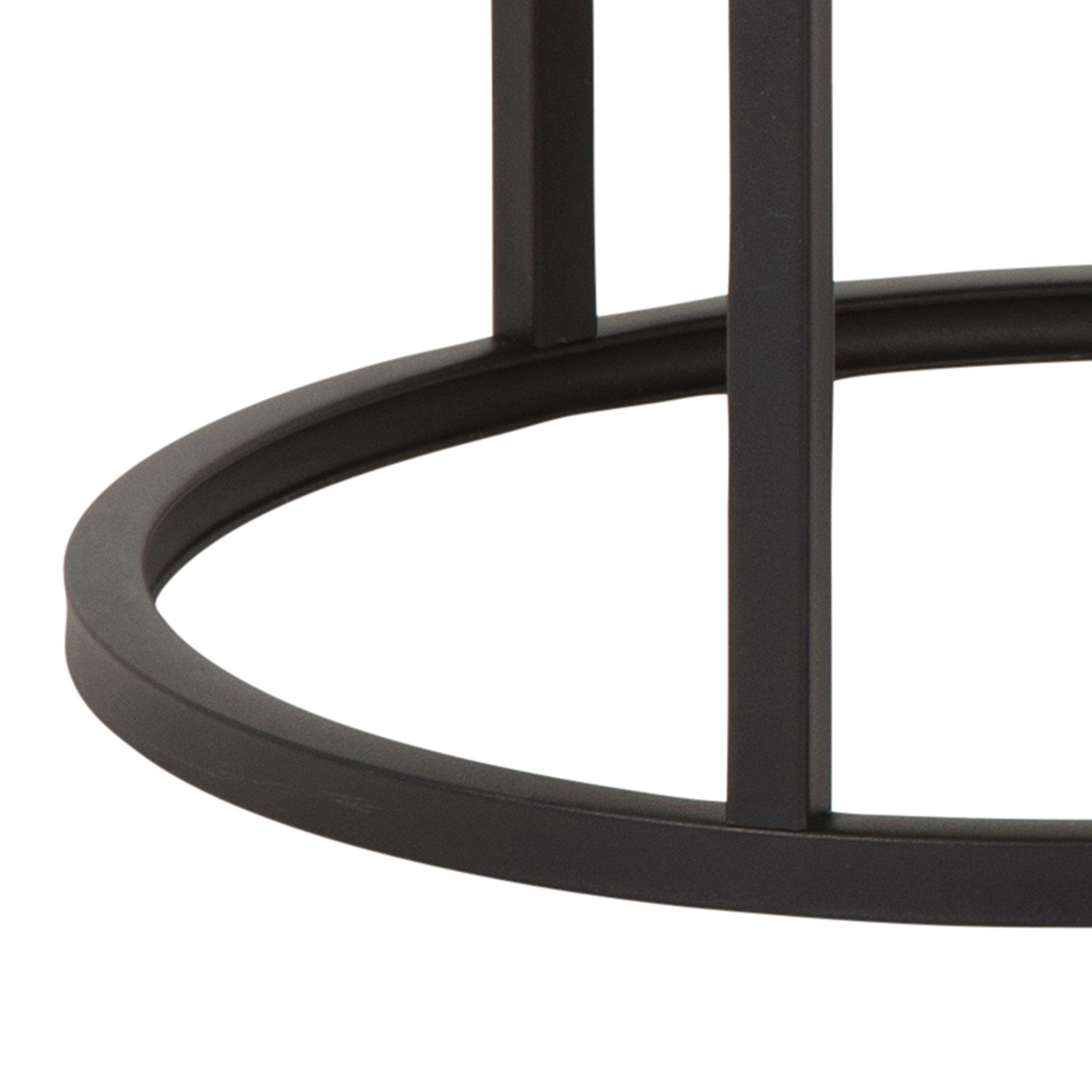 Spiro Round Coffee Table Set with Oak Top & Black Legs – FTG, view 9