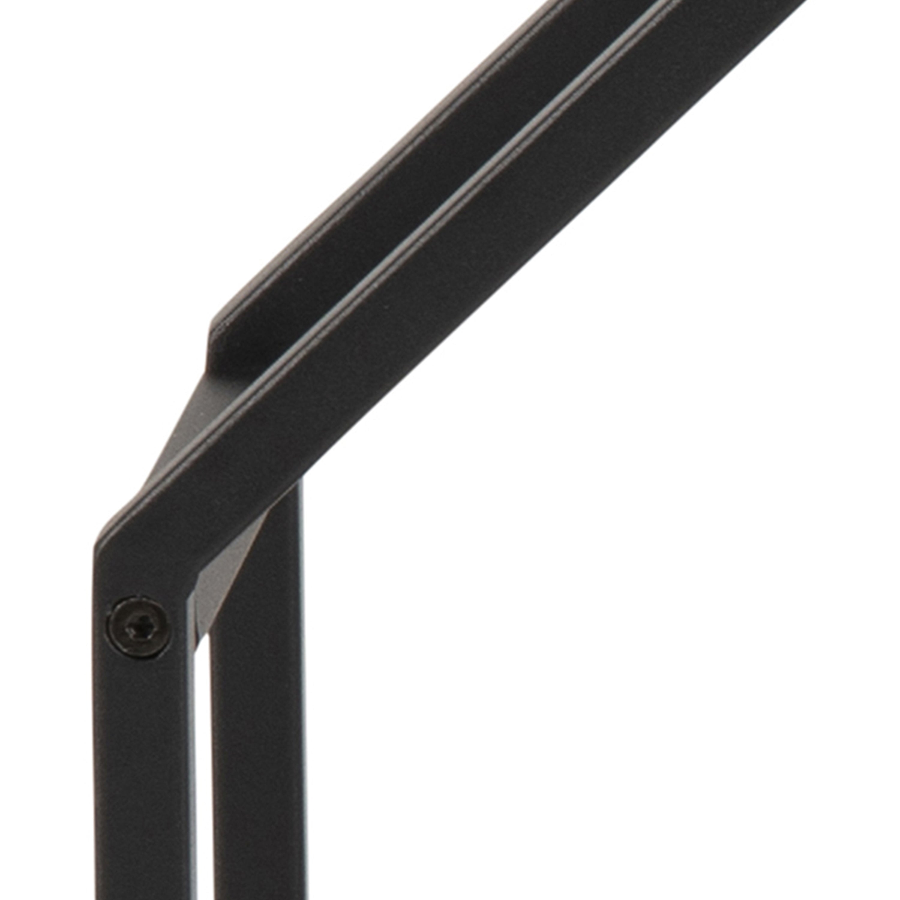 Seaford Octagonal Metal Wall Shelf in Black & Oak – FTG, view 4