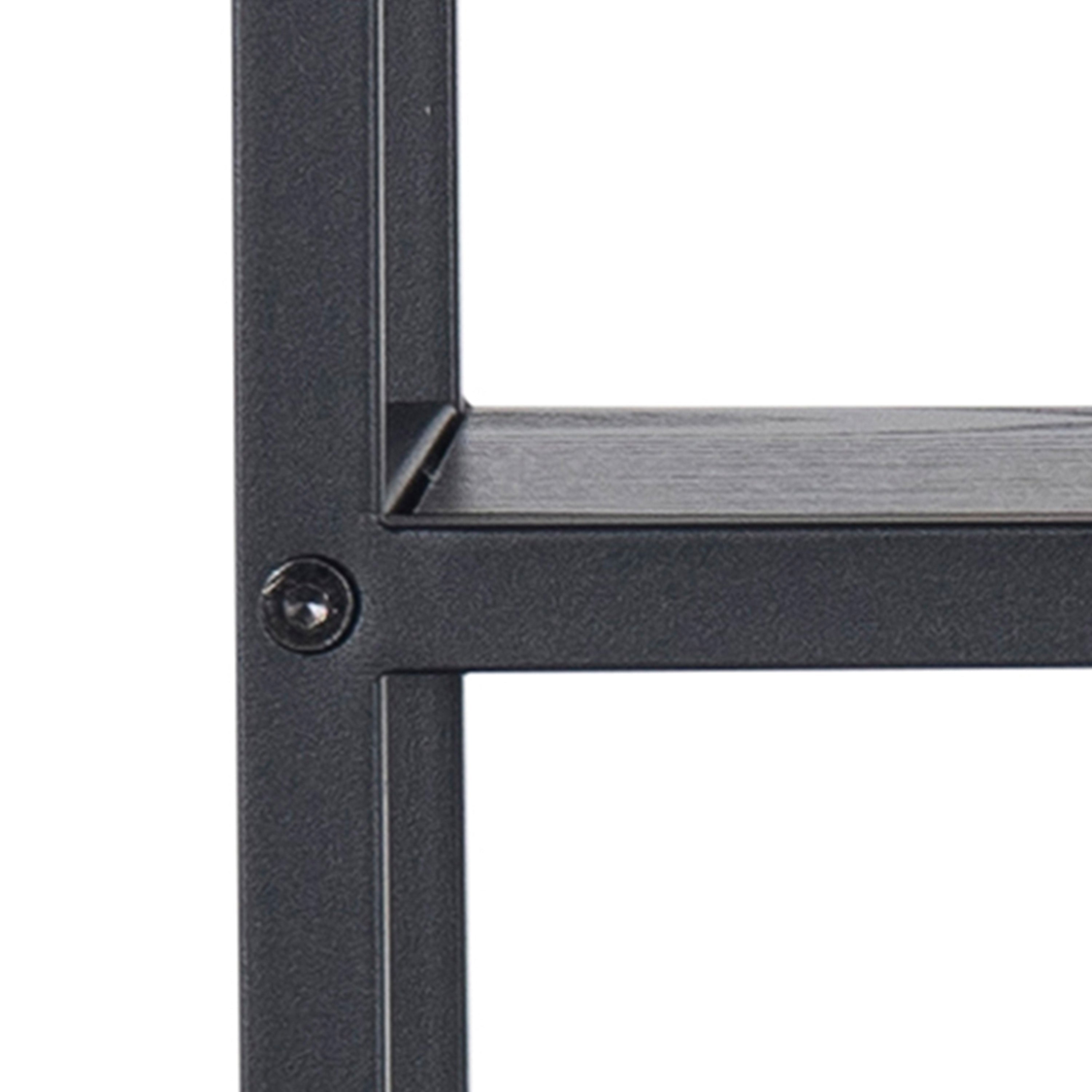 Seaford Octagonal Metal Wall Shelf in Black – FTG, view 6