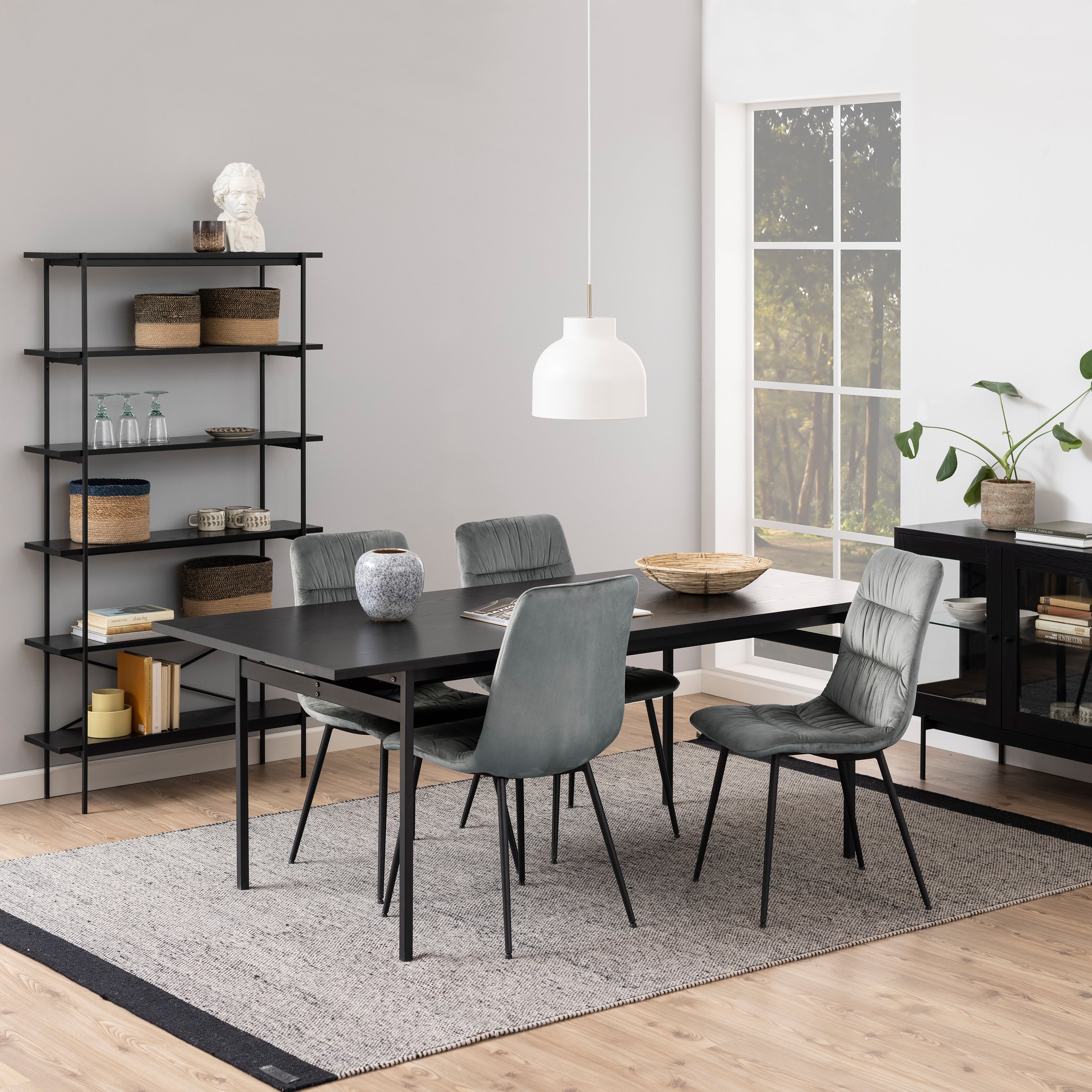 Angus Dining Table in Black – FTG, view 3