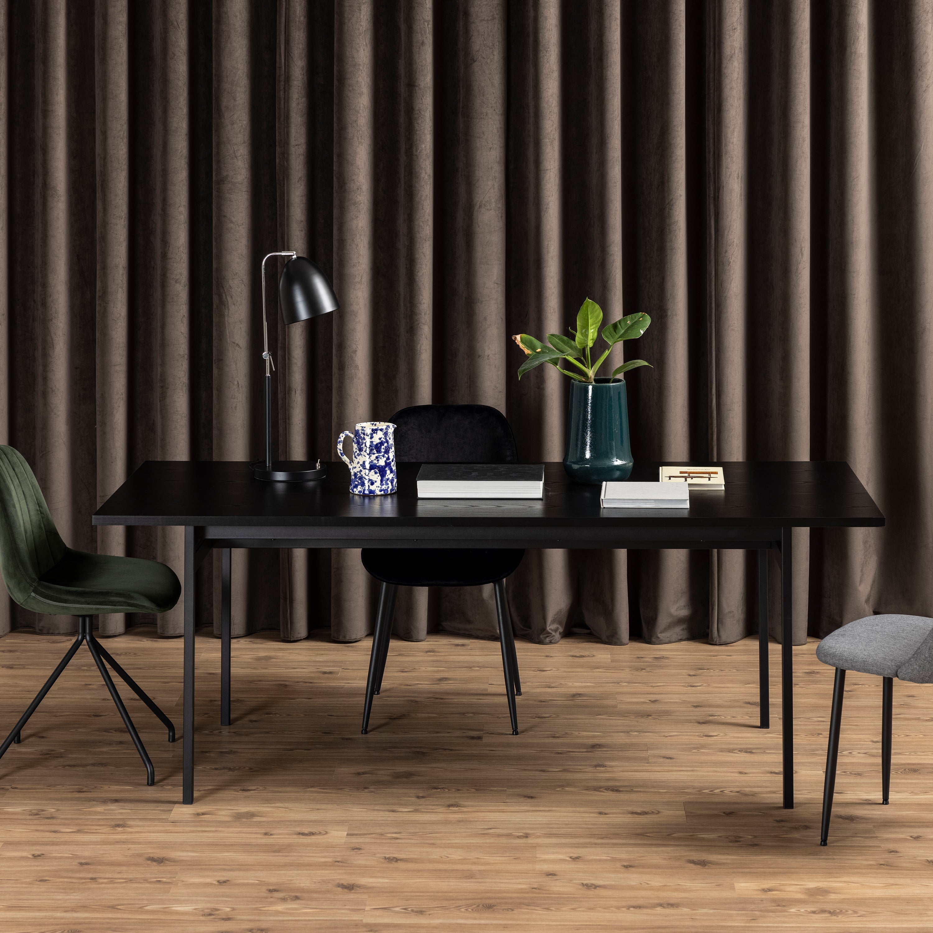 Angus Dining Table in Black – FTG, view 4