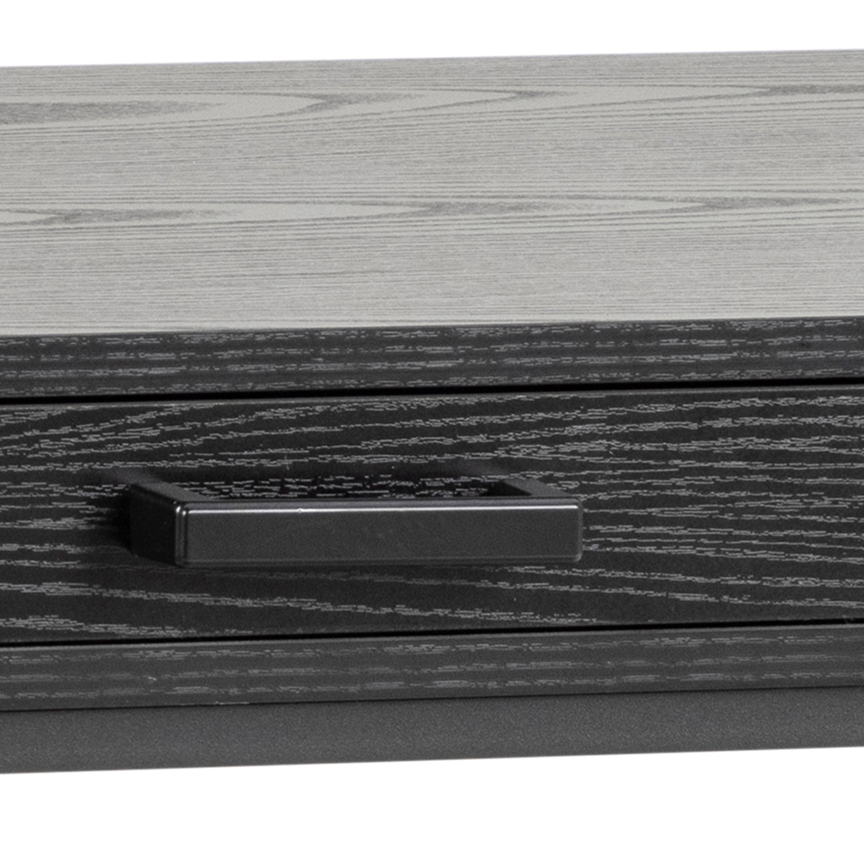 Seaford 1 Drawer Office Desk in Ash Black – FTG, view 8