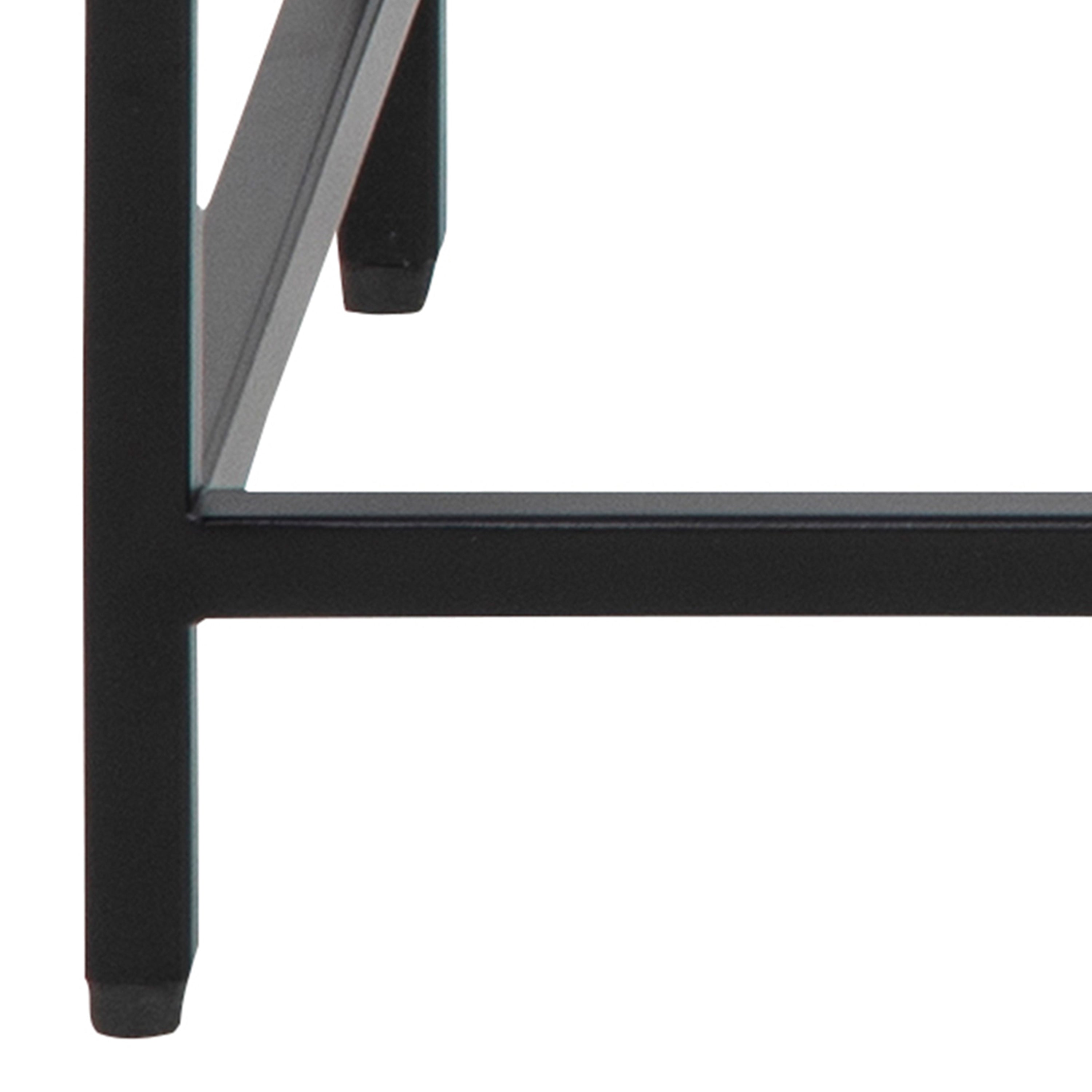 Newcastle Console Table with Open Shelf in Matt Black – FTG, view 9