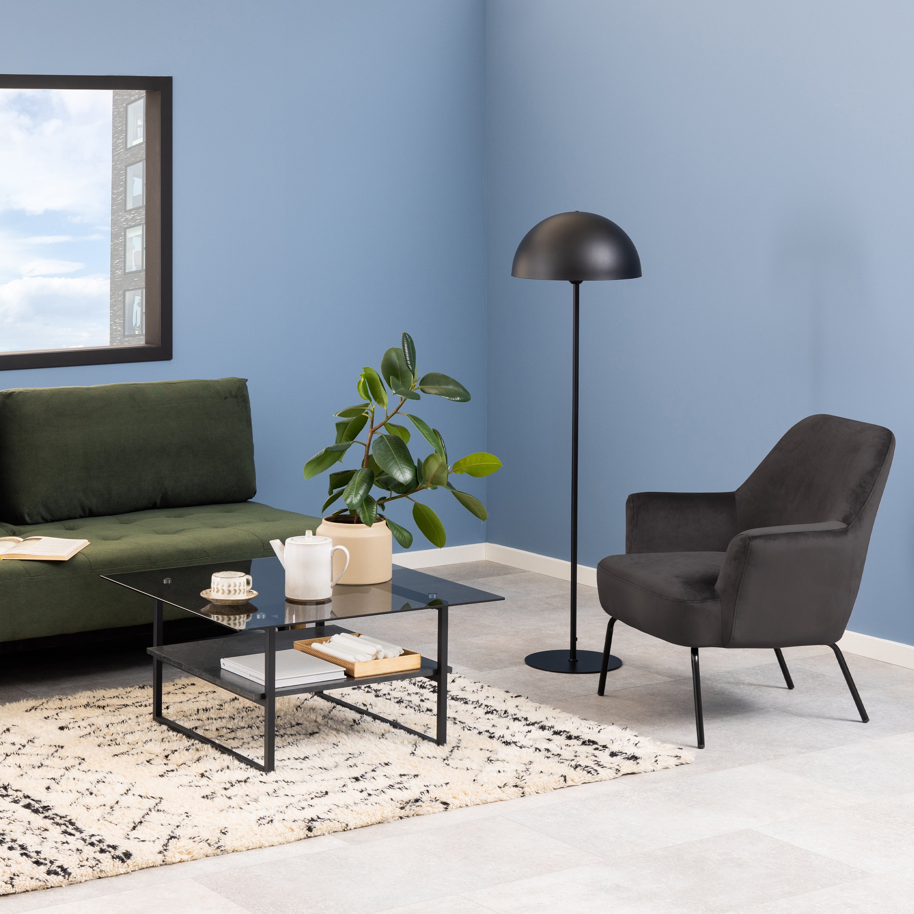 Melissa Lounge Chair in Dark Grey – FTG, view 4