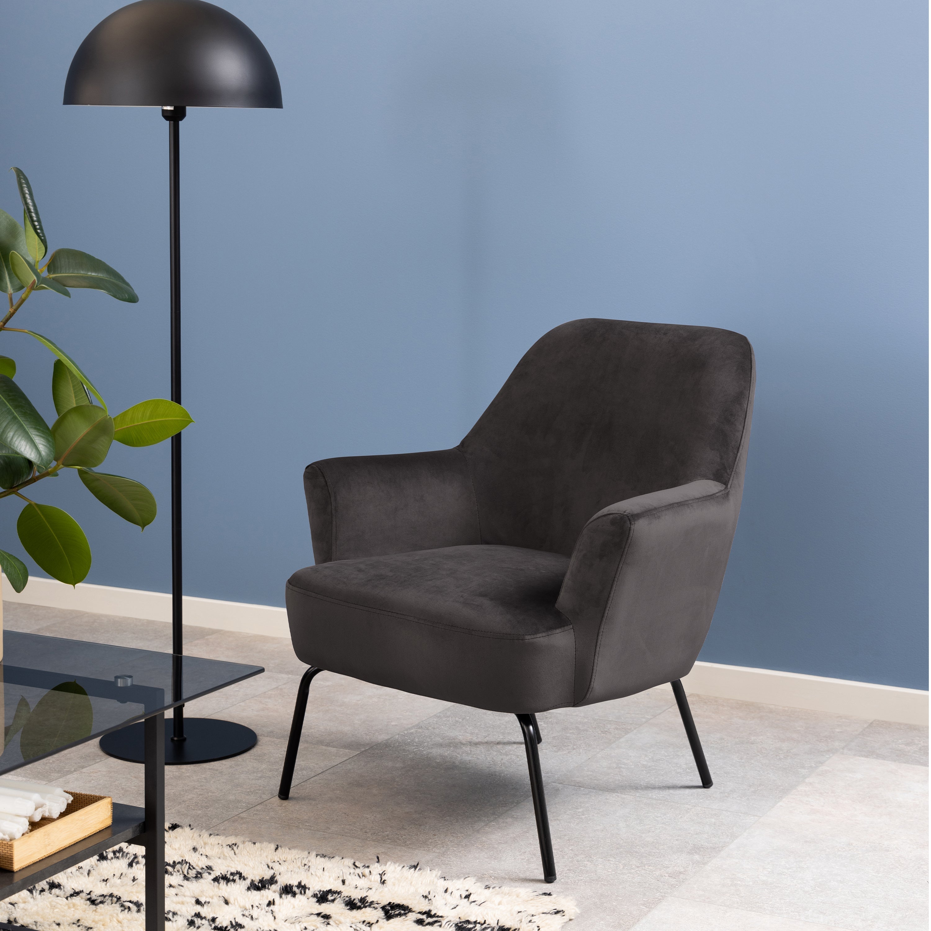 Melissa Lounge Chair in Dark Grey – FTG, view 5