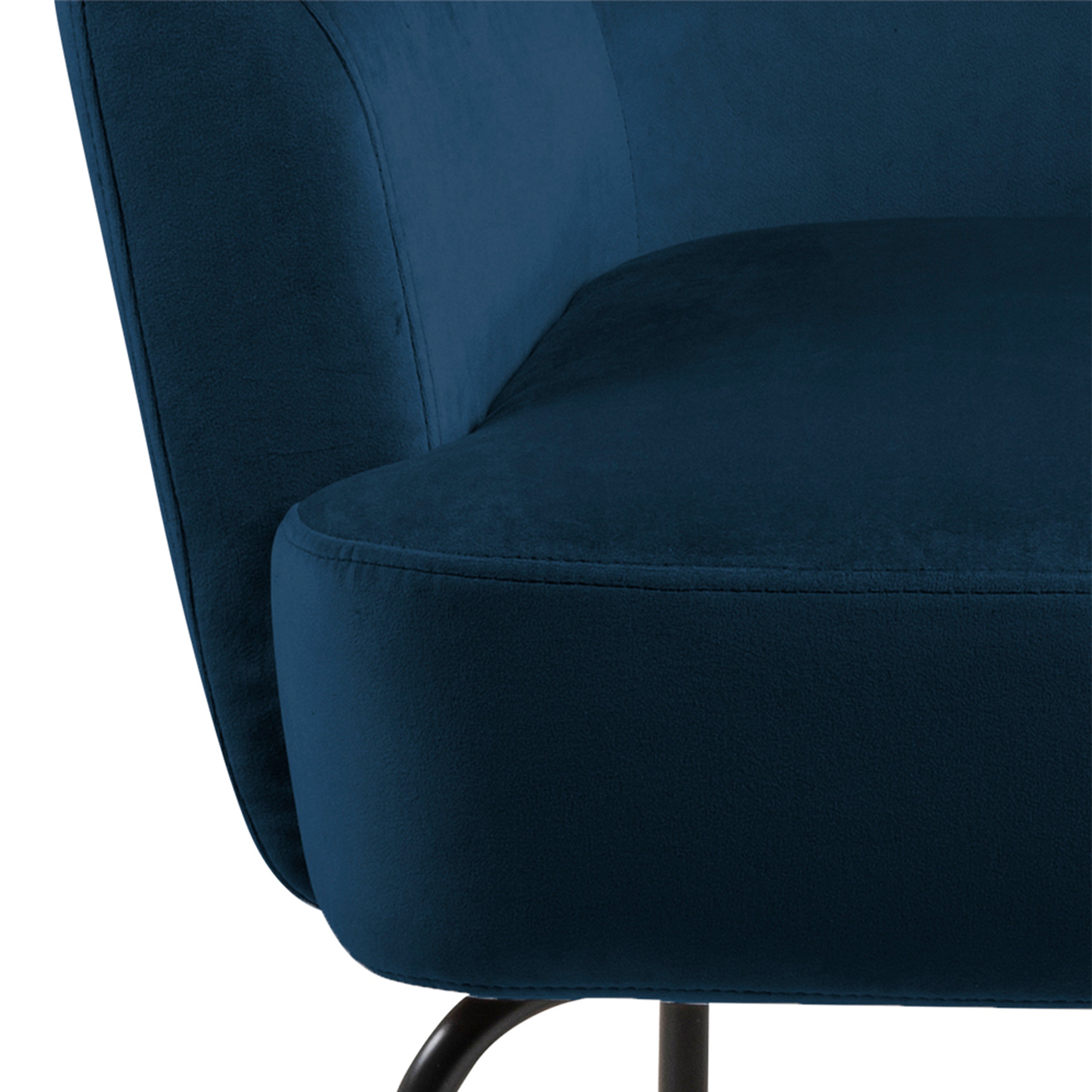 Melissa Lounge Chair in Navy Blue – FTG, view 5