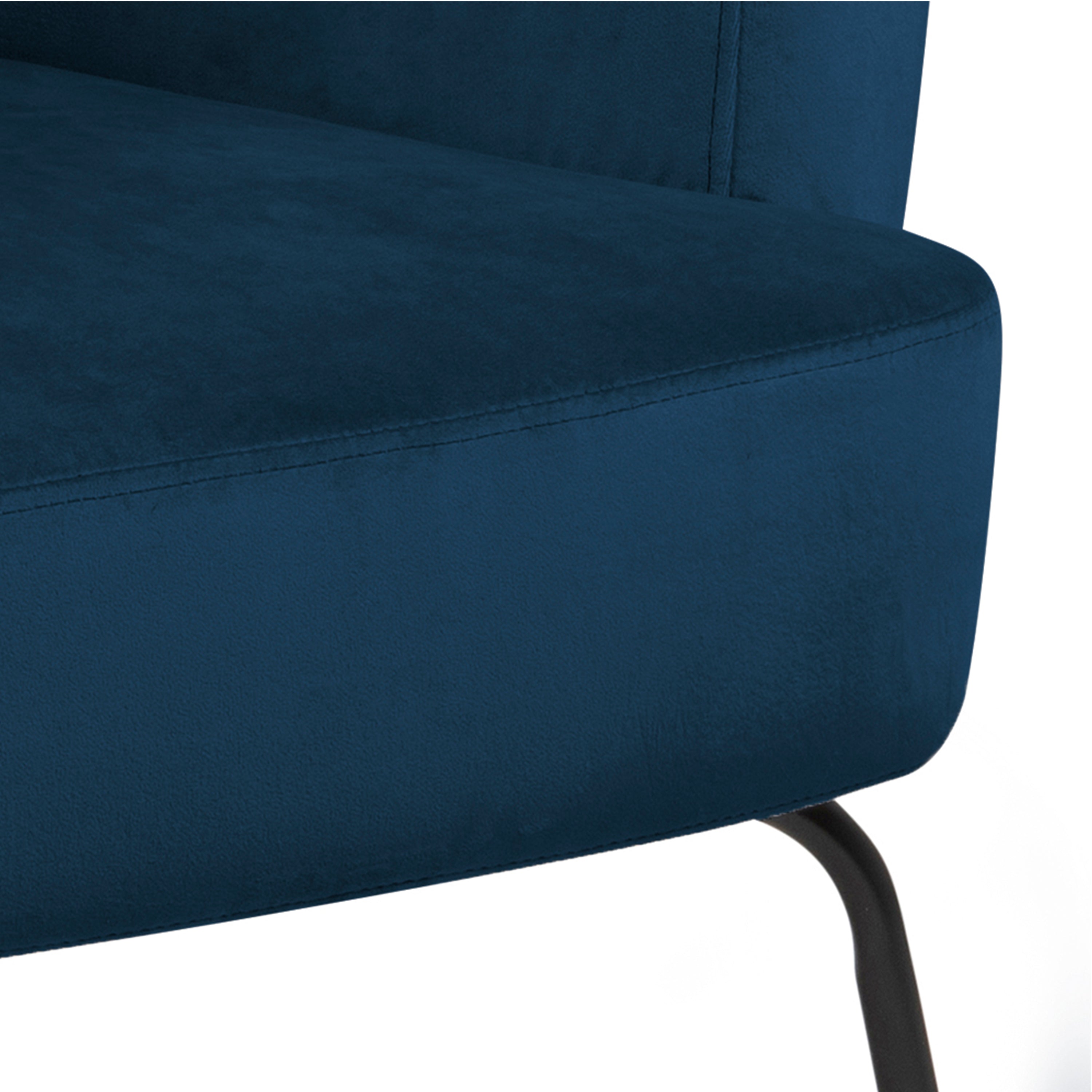 Melissa Lounge Chair in Navy Blue – FTG, view 7