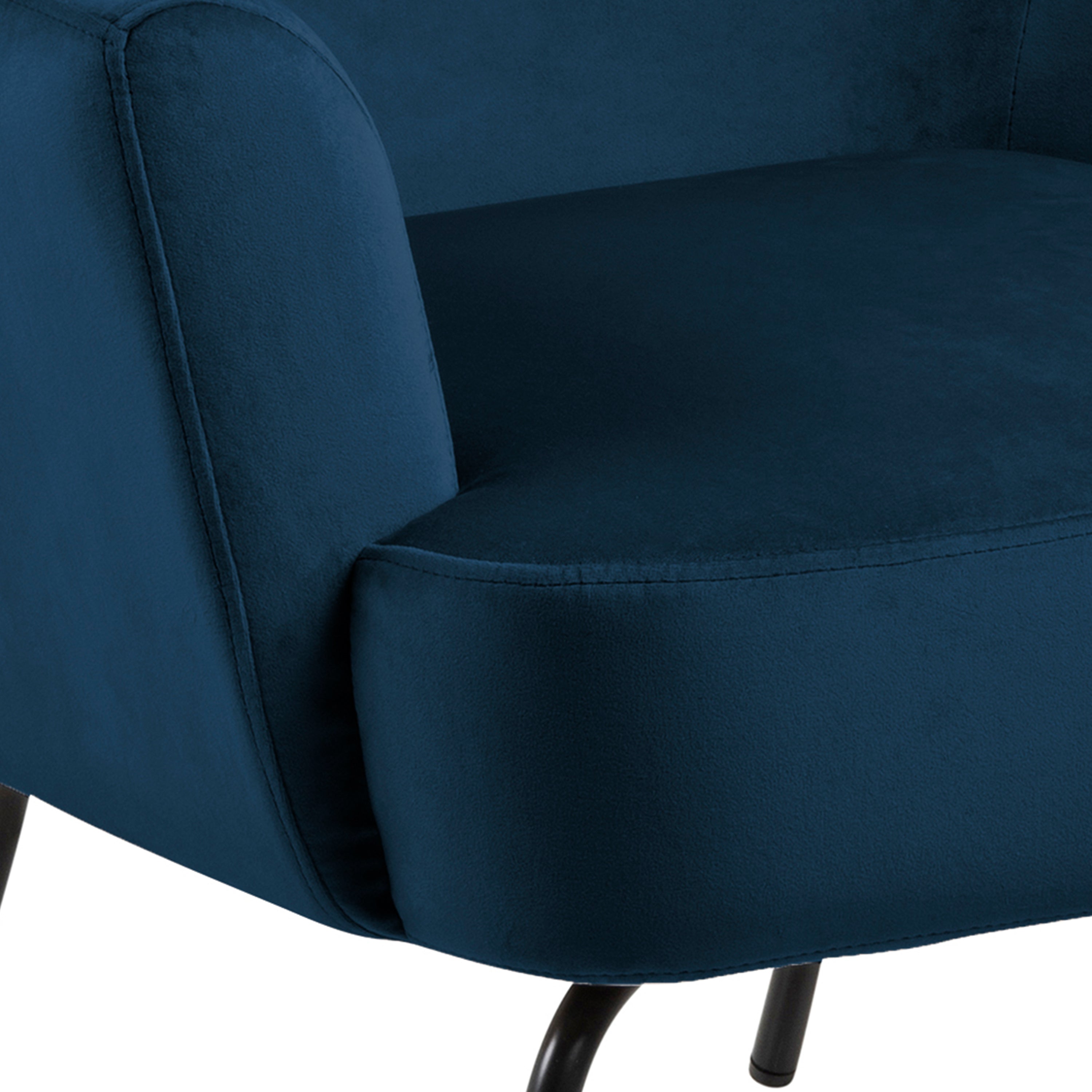Melissa Lounge Chair in Navy Blue – FTG, view 8