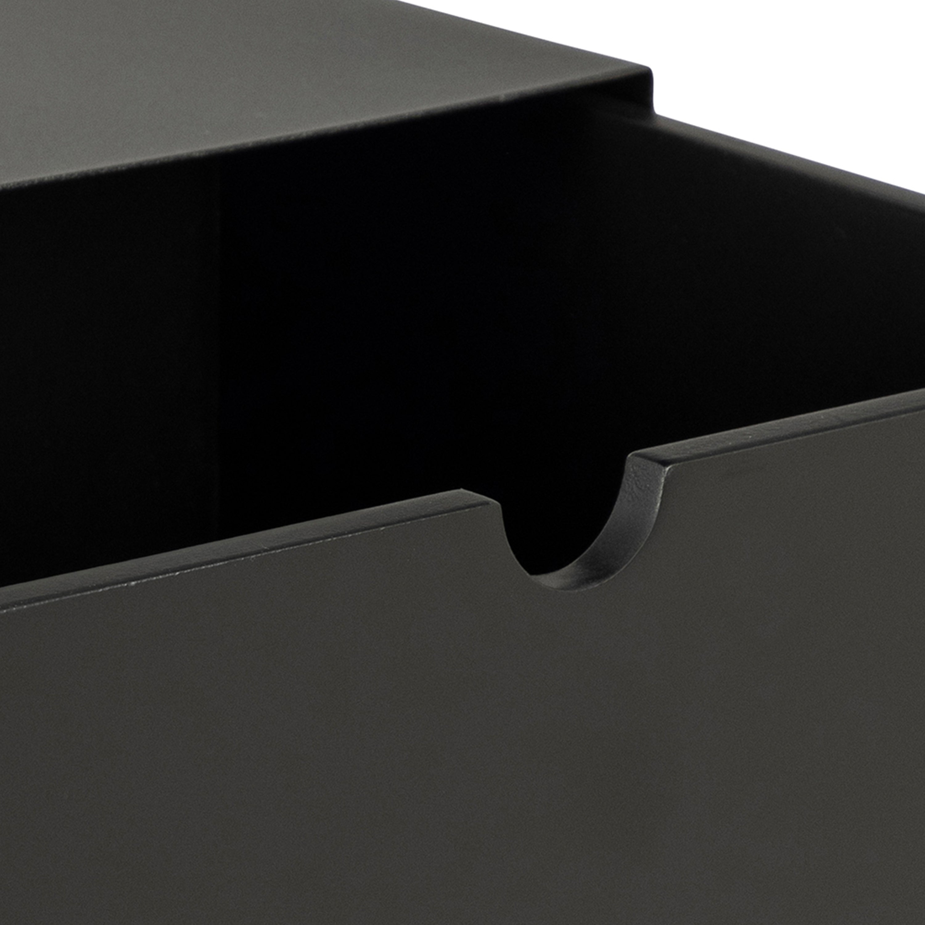 Joliet 1 Drawer Wallmounted Bedside Table in Matt Black – FTG, view 13