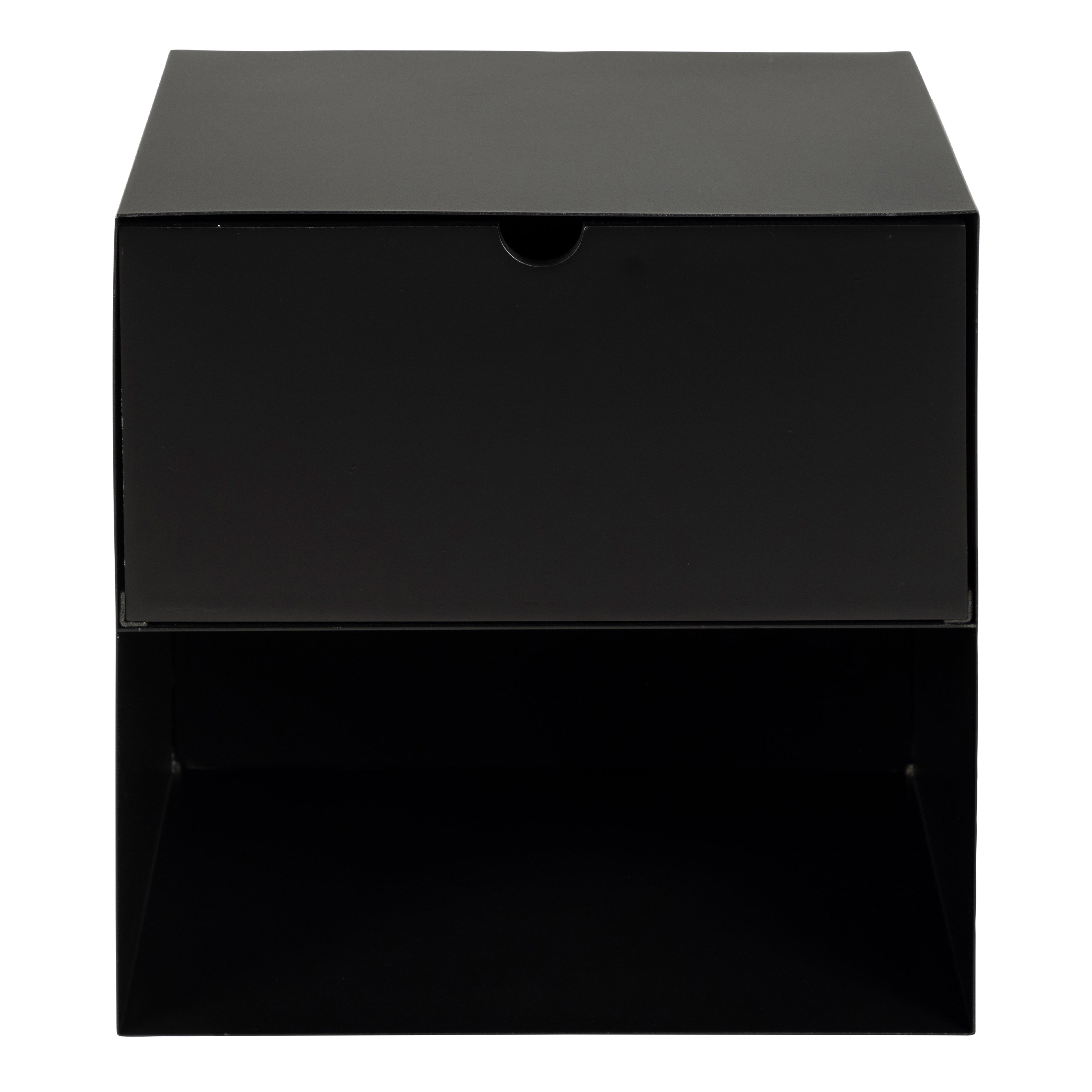 Joliet 1 Drawer Wallmounted Bedside Table in Matt Black – FTG, view 5