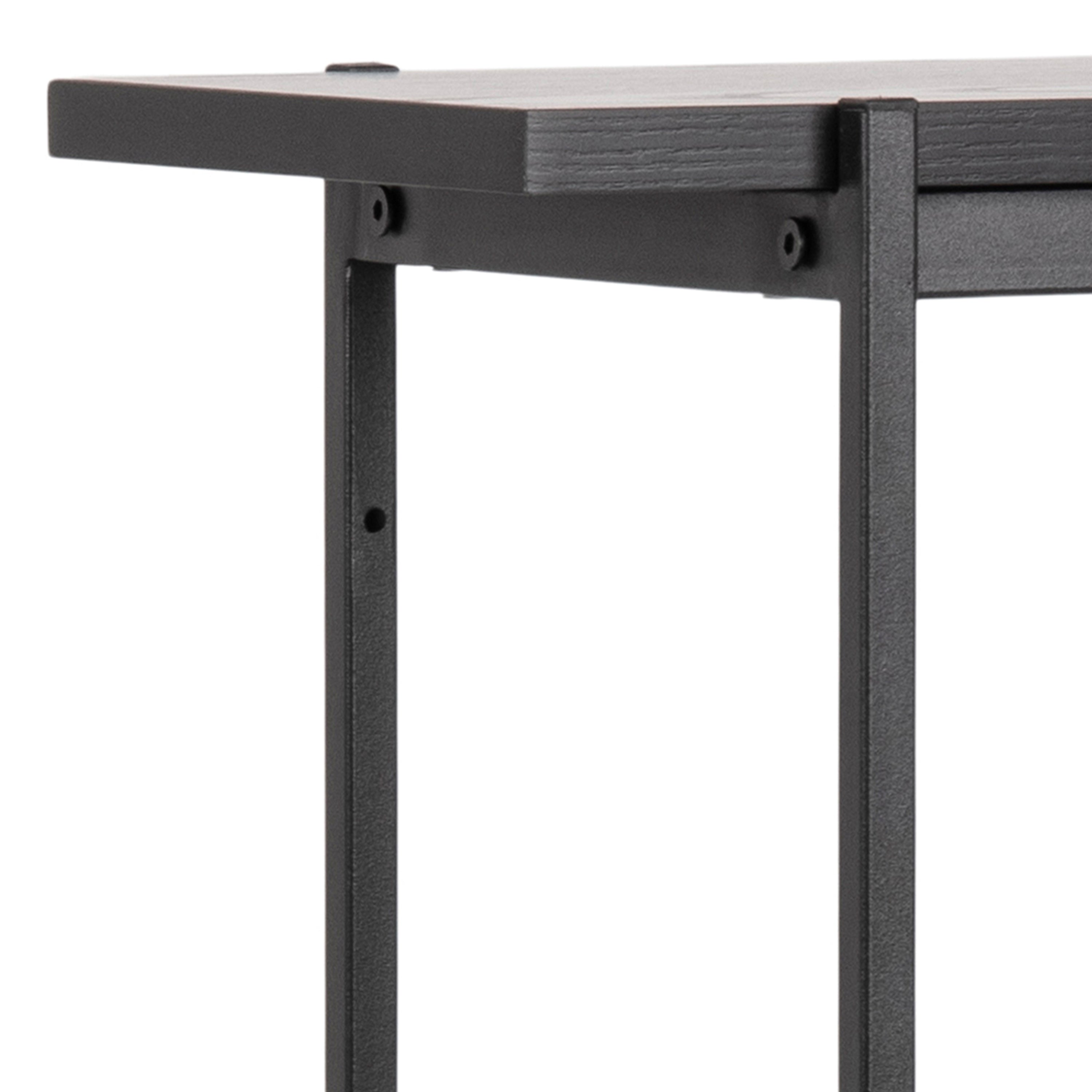 Angus Small Bookcase with 2 Sliding Doors in Black – FTG, view 10