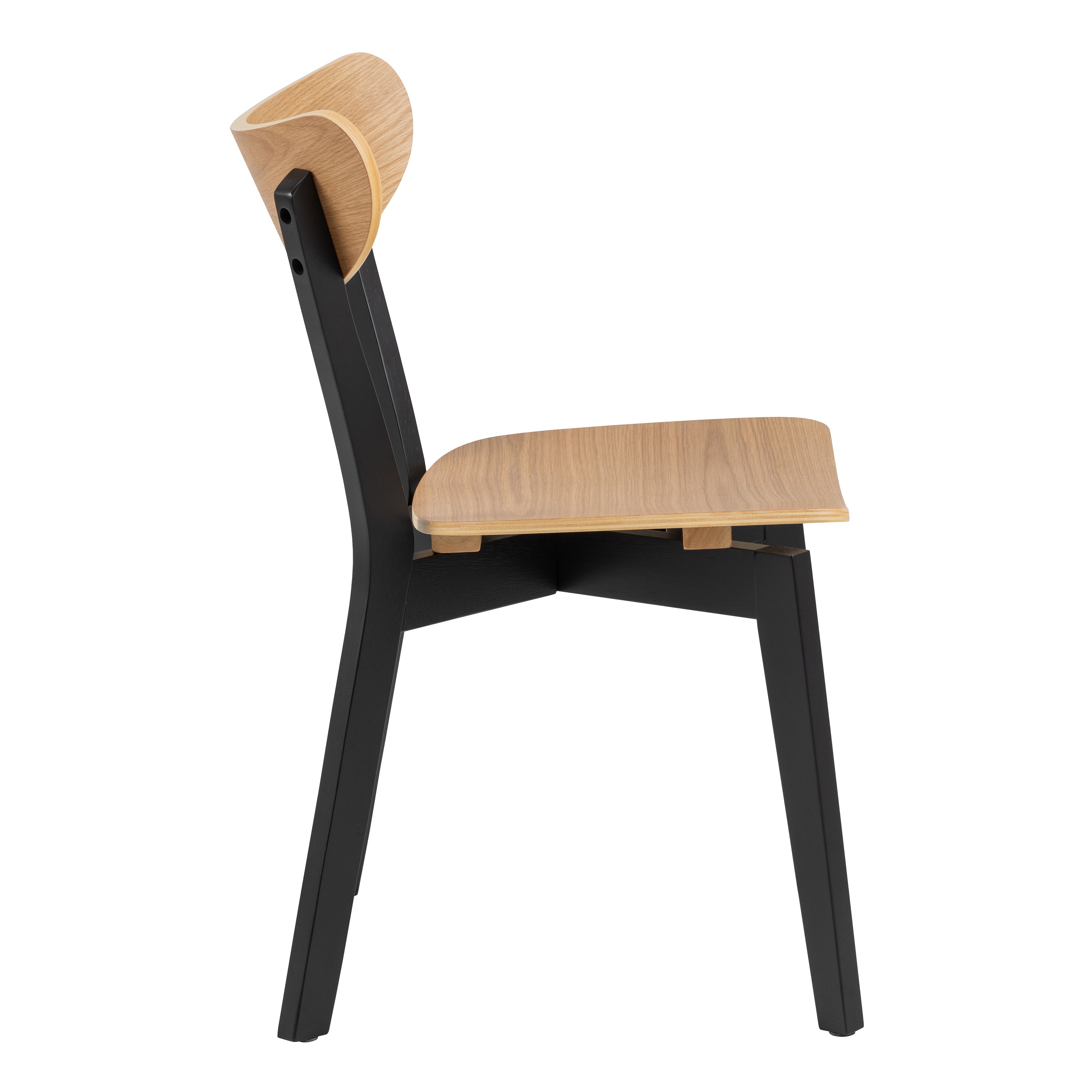 Roxby Extending Dining Table 80-120cm in Oak & Black Included 4 Roxby Dining Chairs in Black and Oak – FTG, view 7