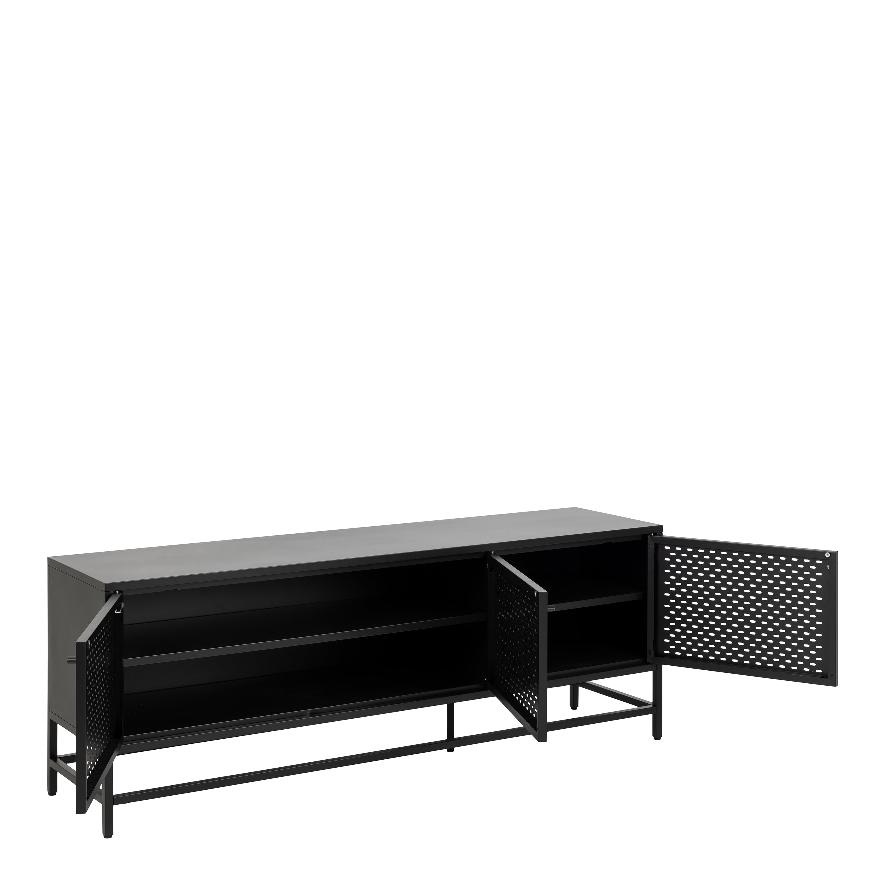 Newcastle 3 Door Sideboard in Matt Black – FTG, view 4