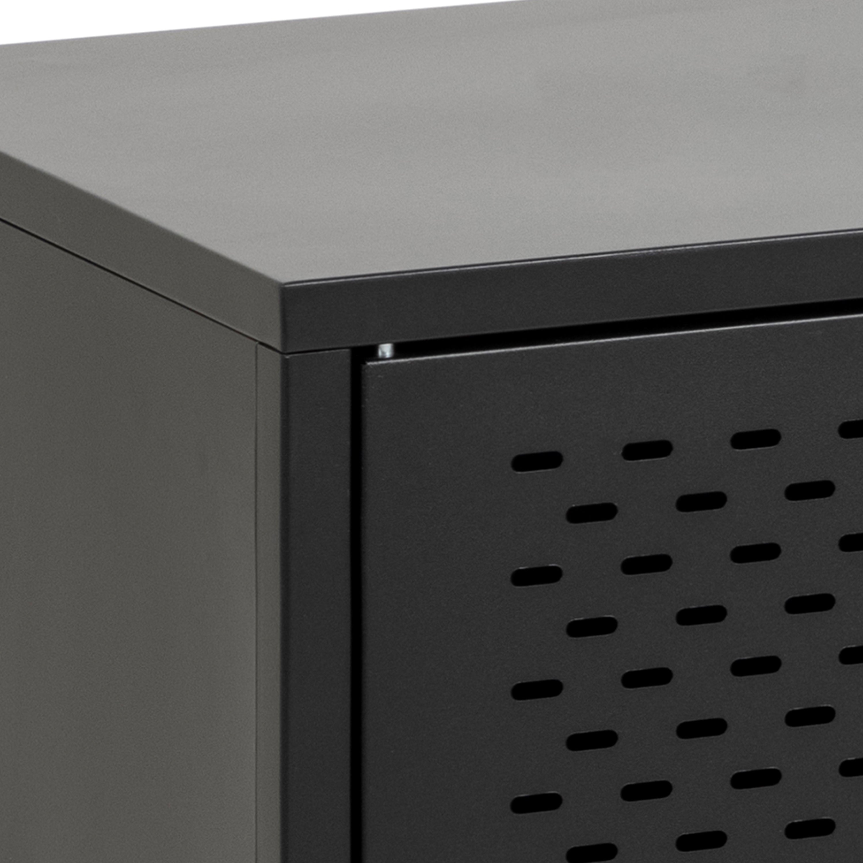 Newcastle 3 Door Sideboard in Matt Black – FTG, view 9