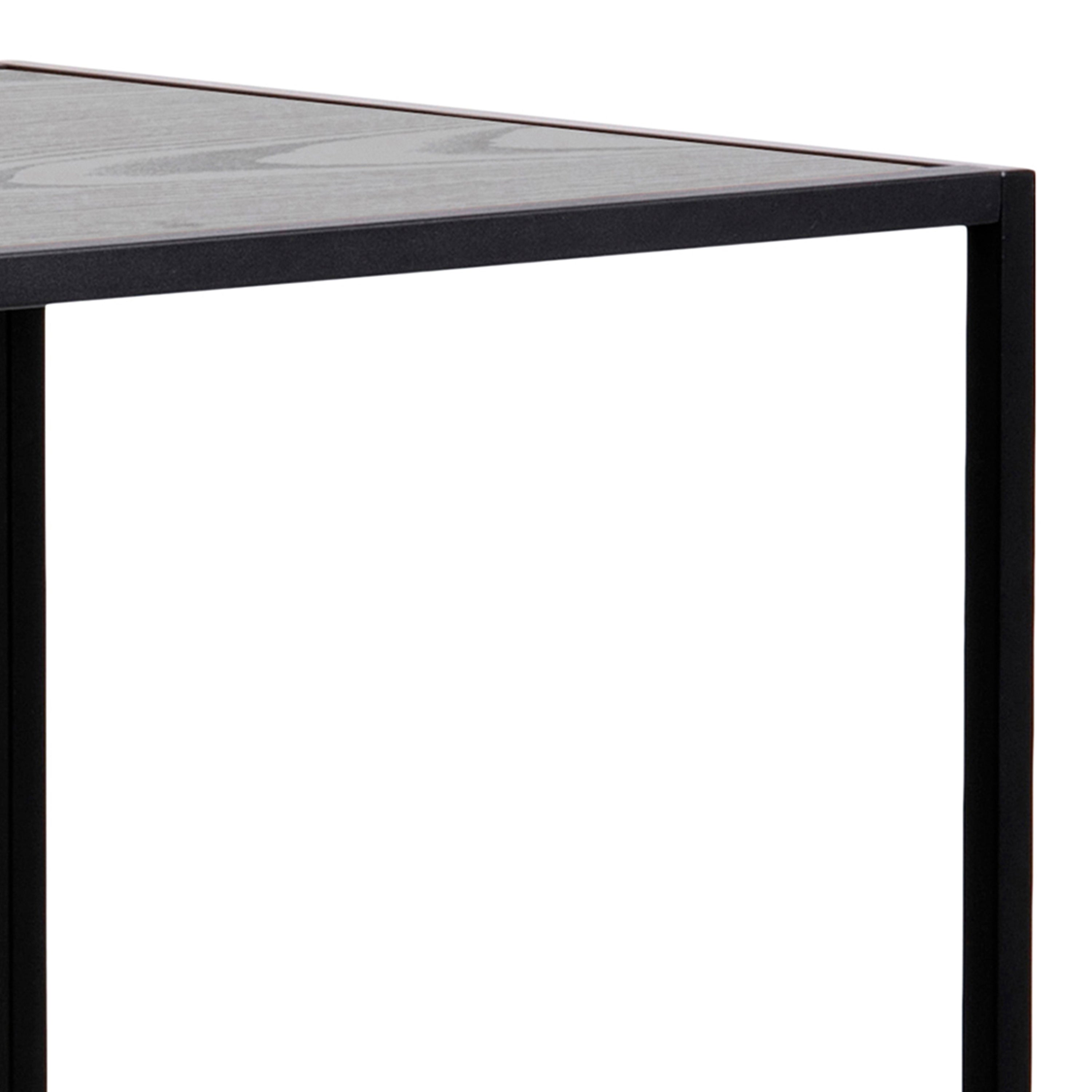 Seaford Black Metal Bar Table with Black Ash Top – FTG, view 8