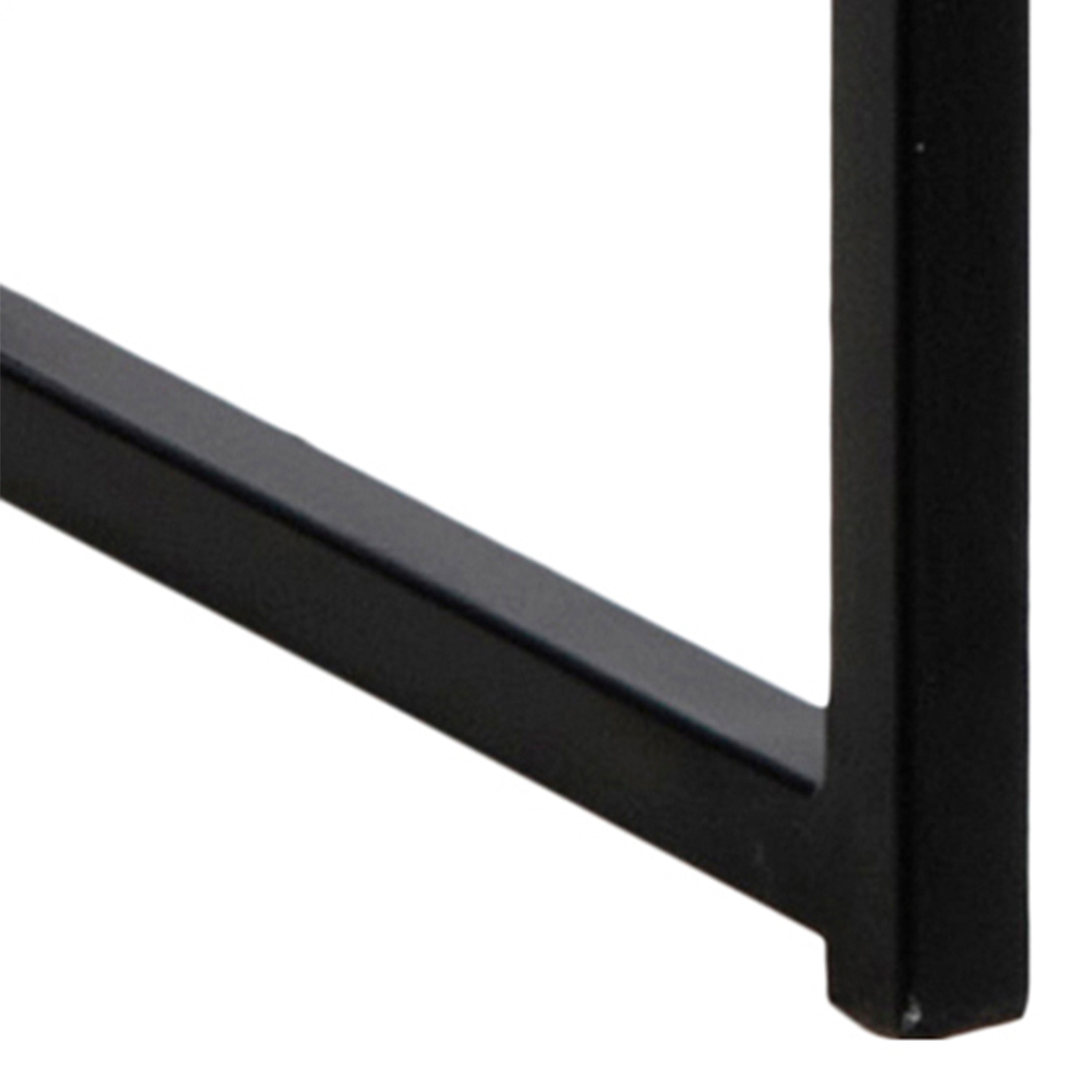 Seaford Black Metal Bar Table with Oak Top – FTG, view 7