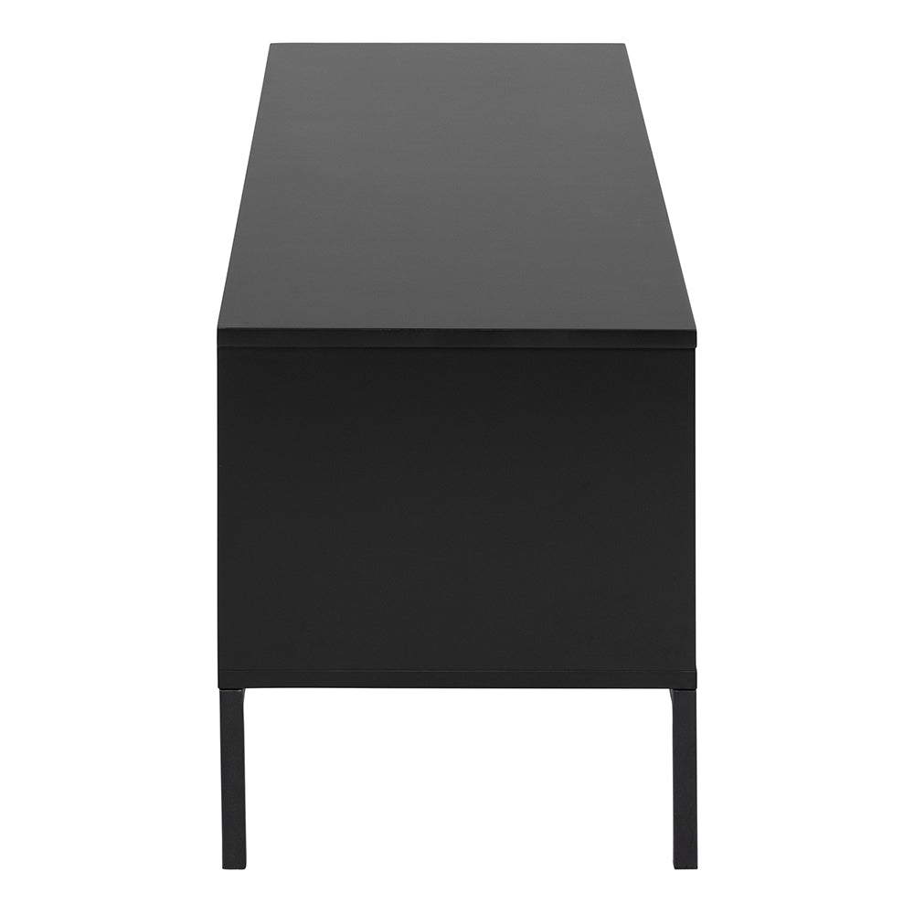 Seaford 2 Door 1 Drawer TV Unit in Ash Black – FTG, view 3