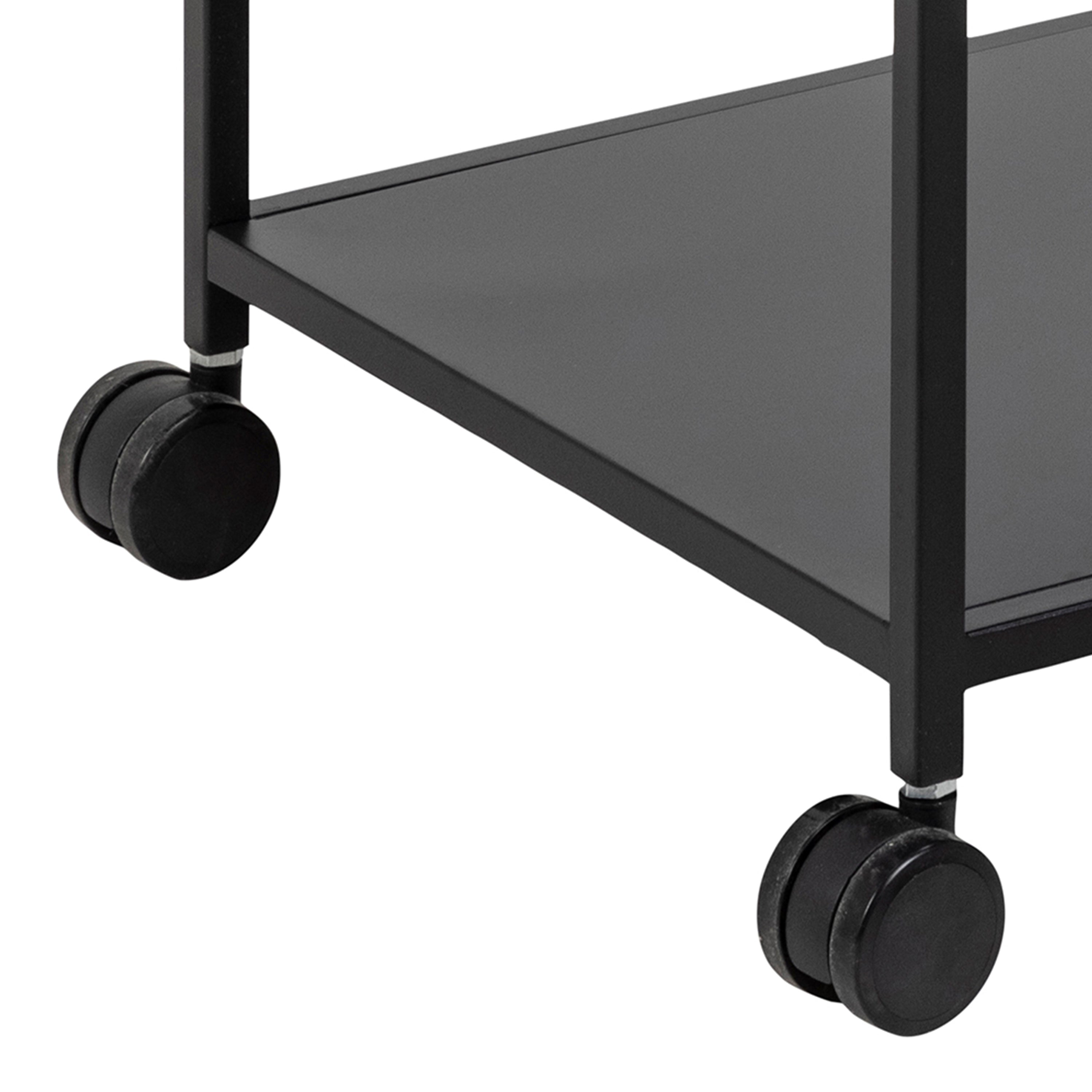 Newcastle Serving Trolley in Matt Black – FTG, view 11