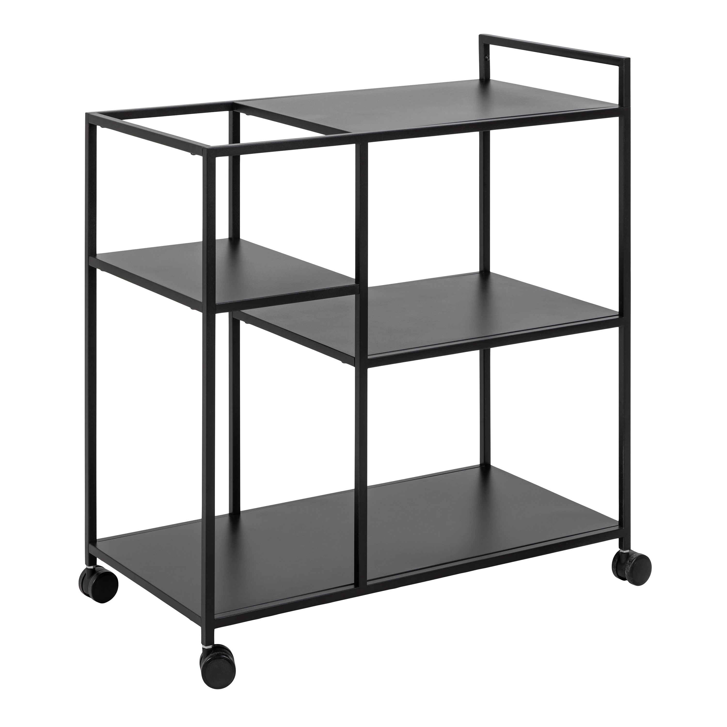 Newcastle Serving Trolley in Matt Black – FTG, view 3