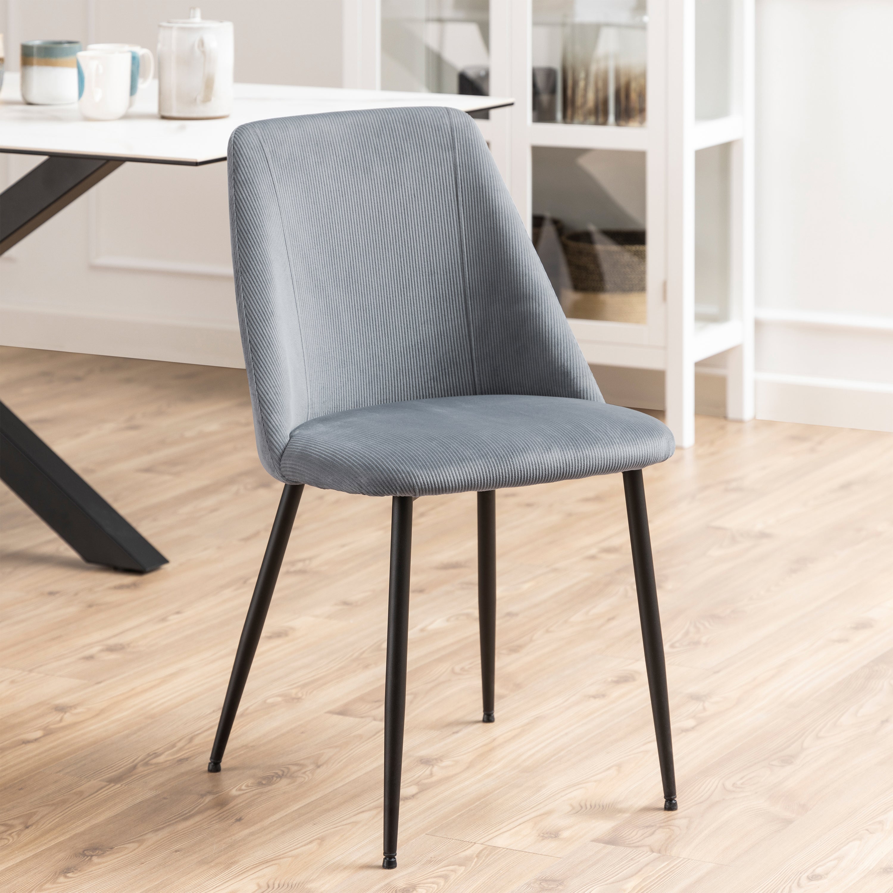 Ines Dining Chair in Grey Set of 4 – FTG, view 5