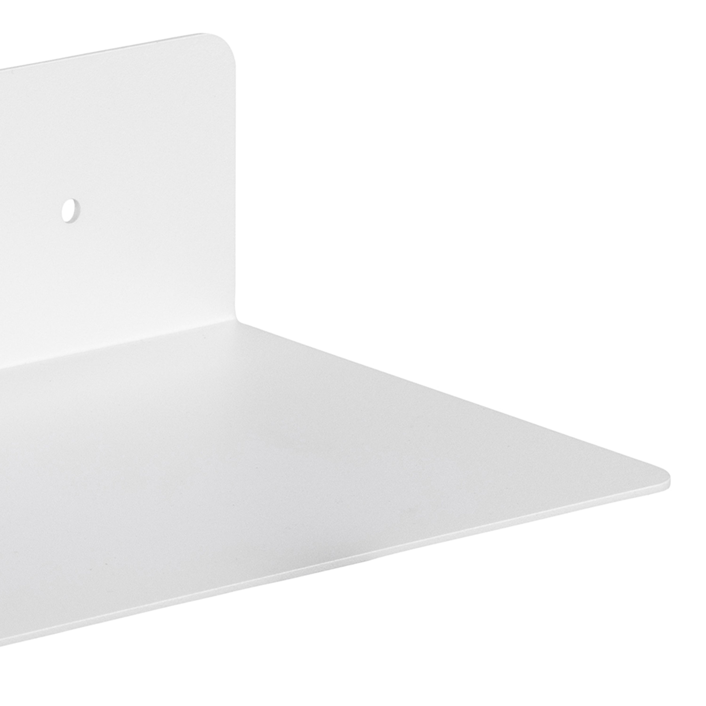 Joliet Rectangular Wall Shelf 50cm in White – FTG, view 6