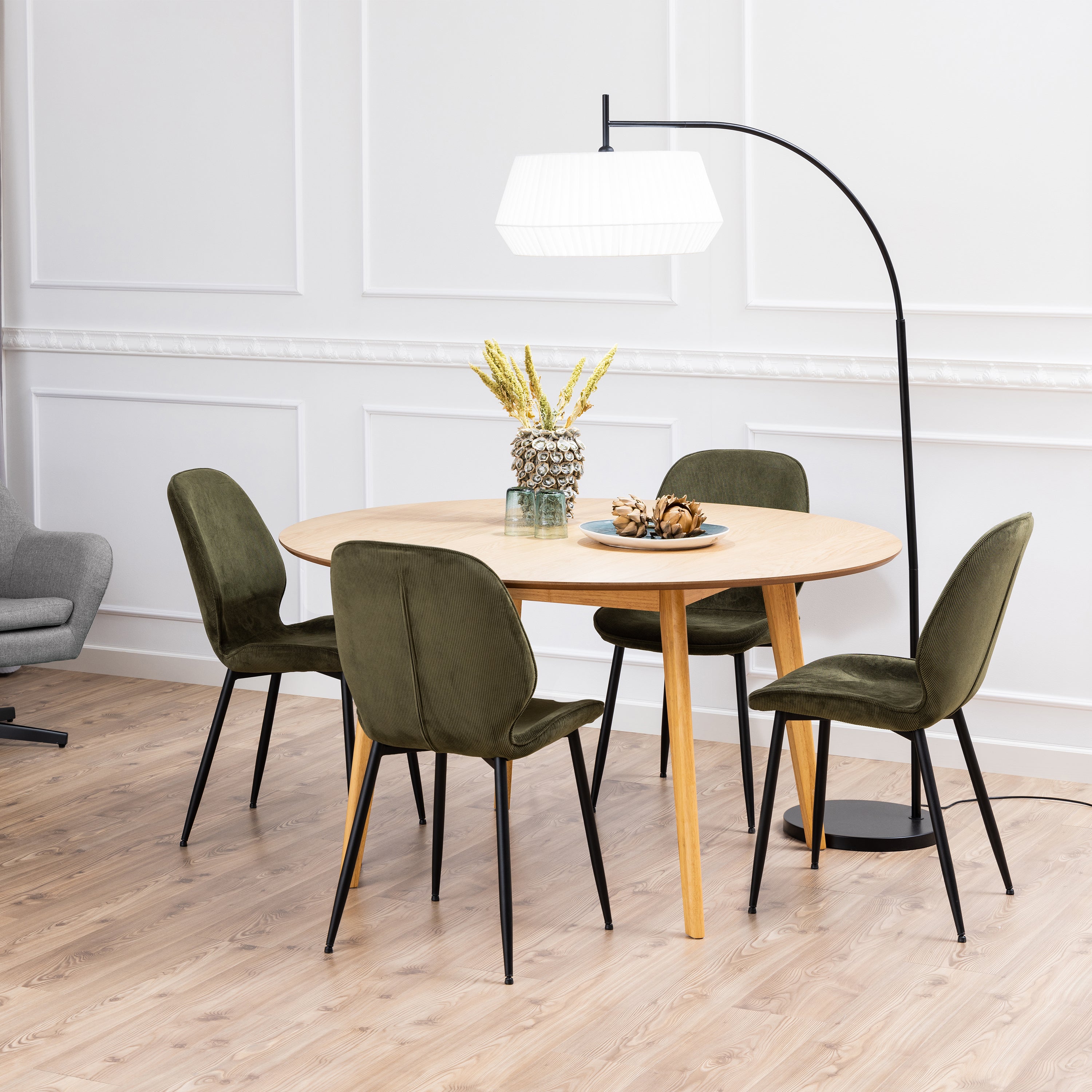 Femke Dining Chair in Olive Green Set of 4 – FTG, view 4