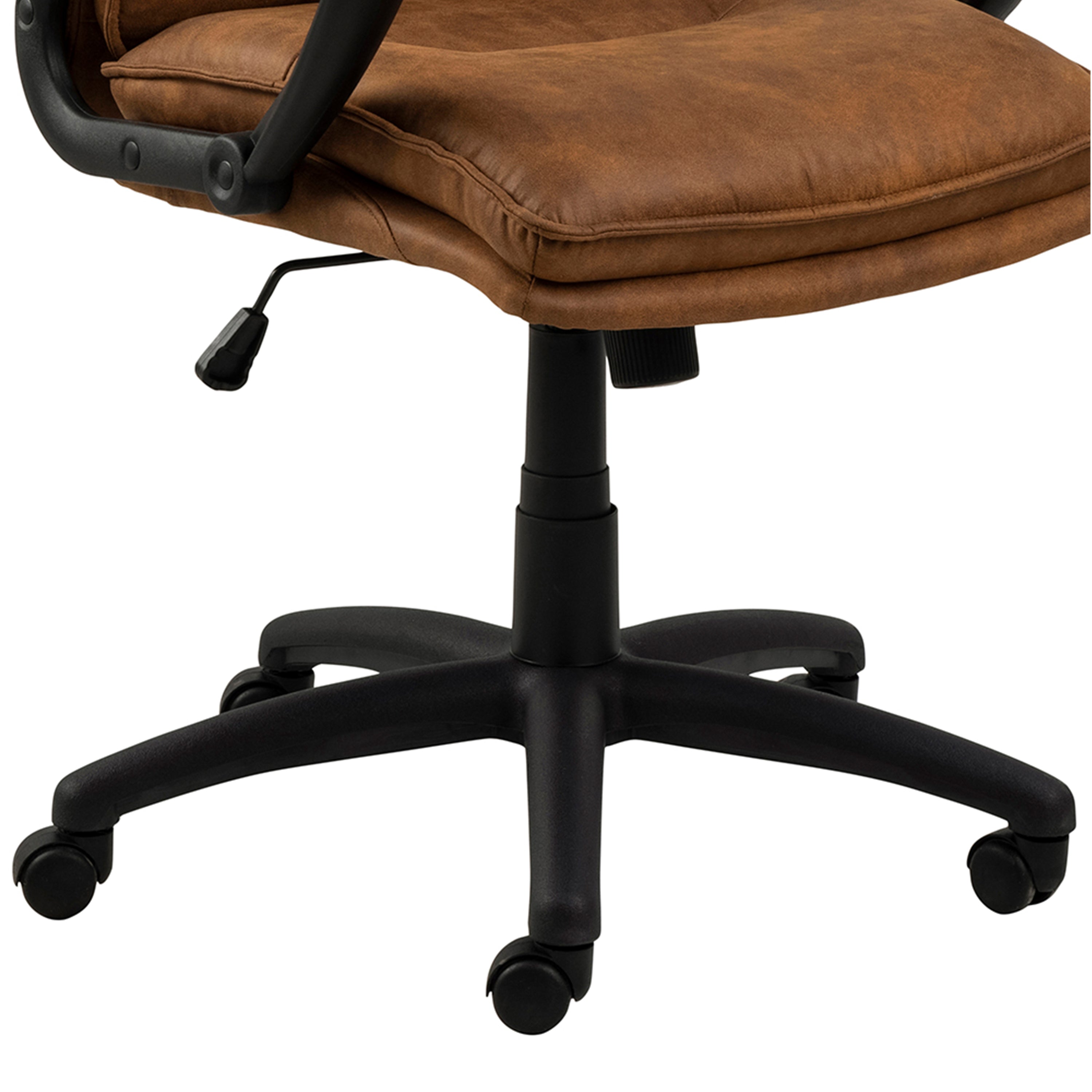 Brad Swivel Office/Desk Chair with Armrest in Brown – FTG, view 8