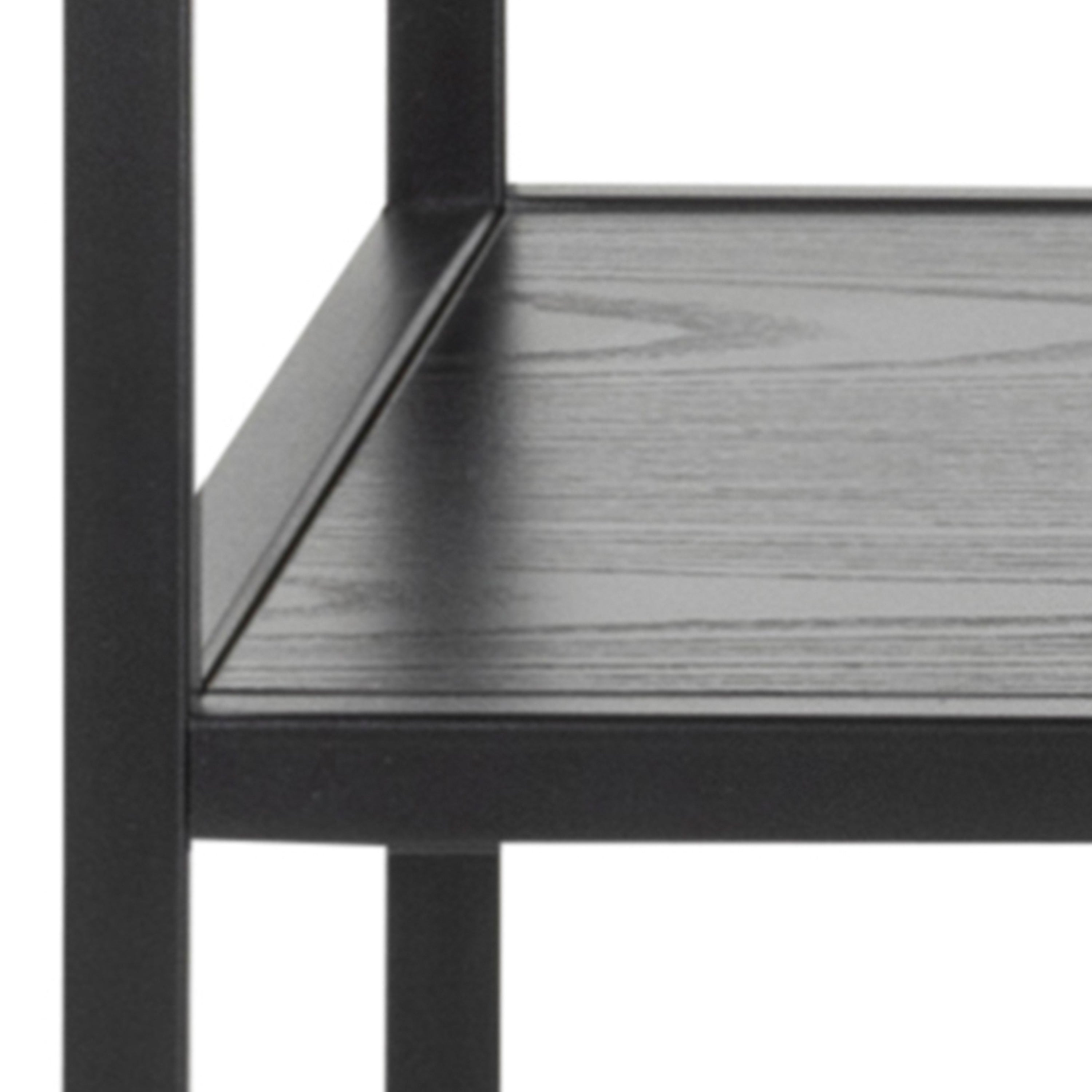 Seaford Console Table with 2 Shelves in Black – FTG, view 5