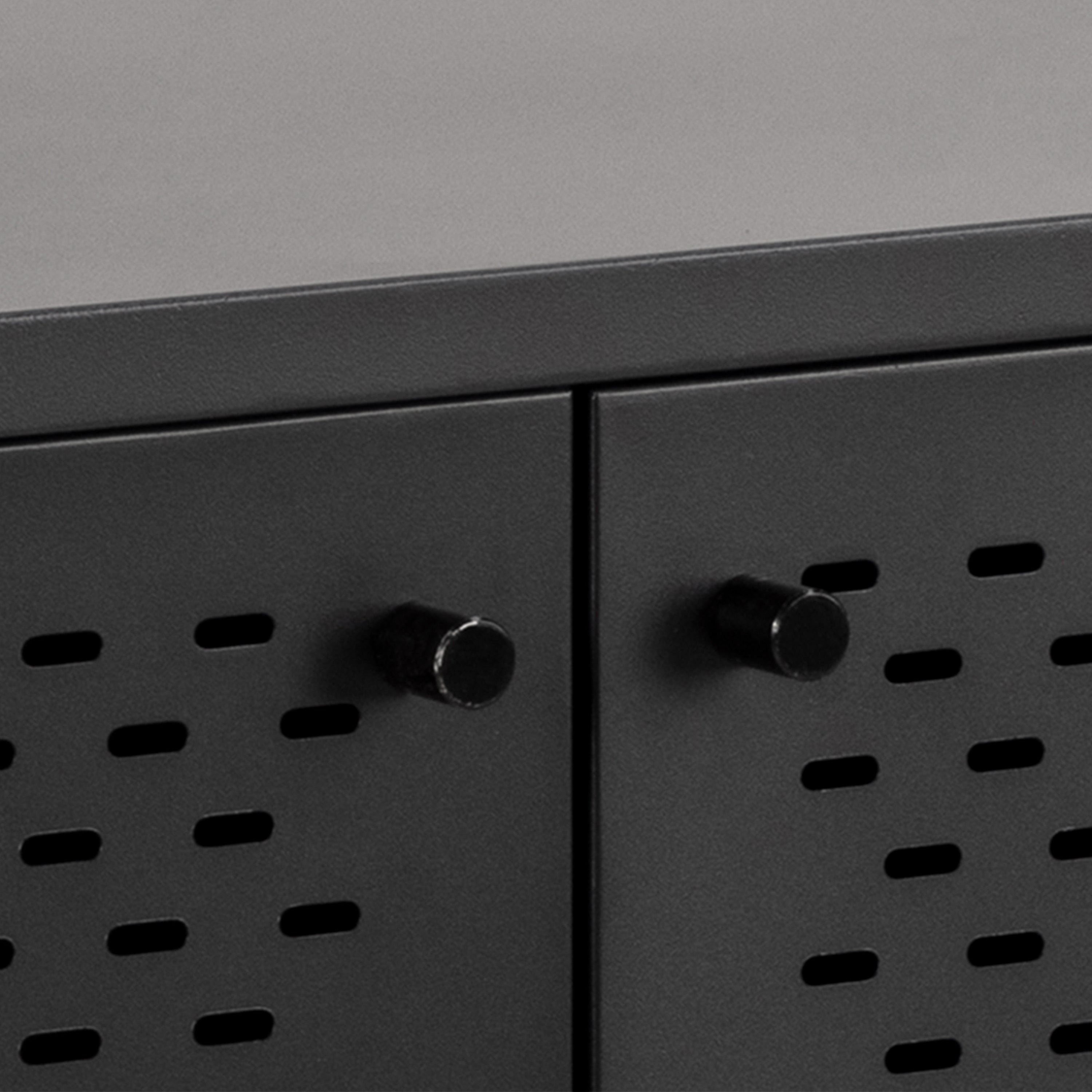 Newcastle 3 Door Raised Sideboard in Matt Black – FTG, view 10