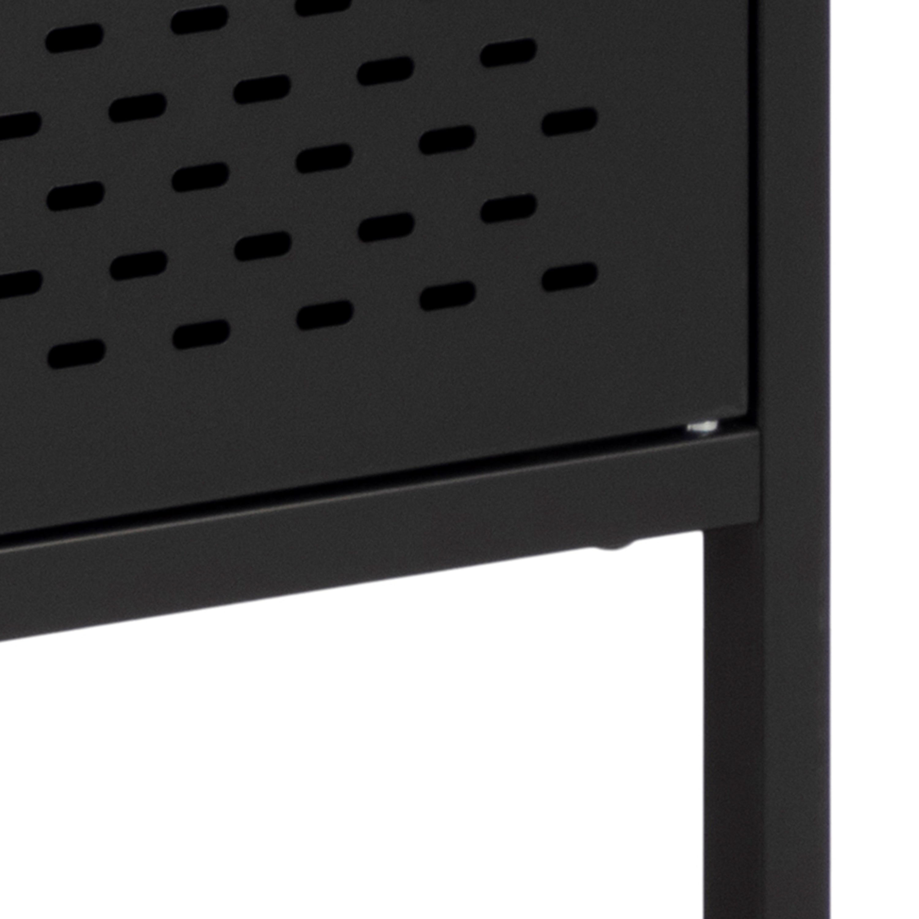 Newcastle 3 Door Raised Sideboard in Matt Black – FTG, view 11