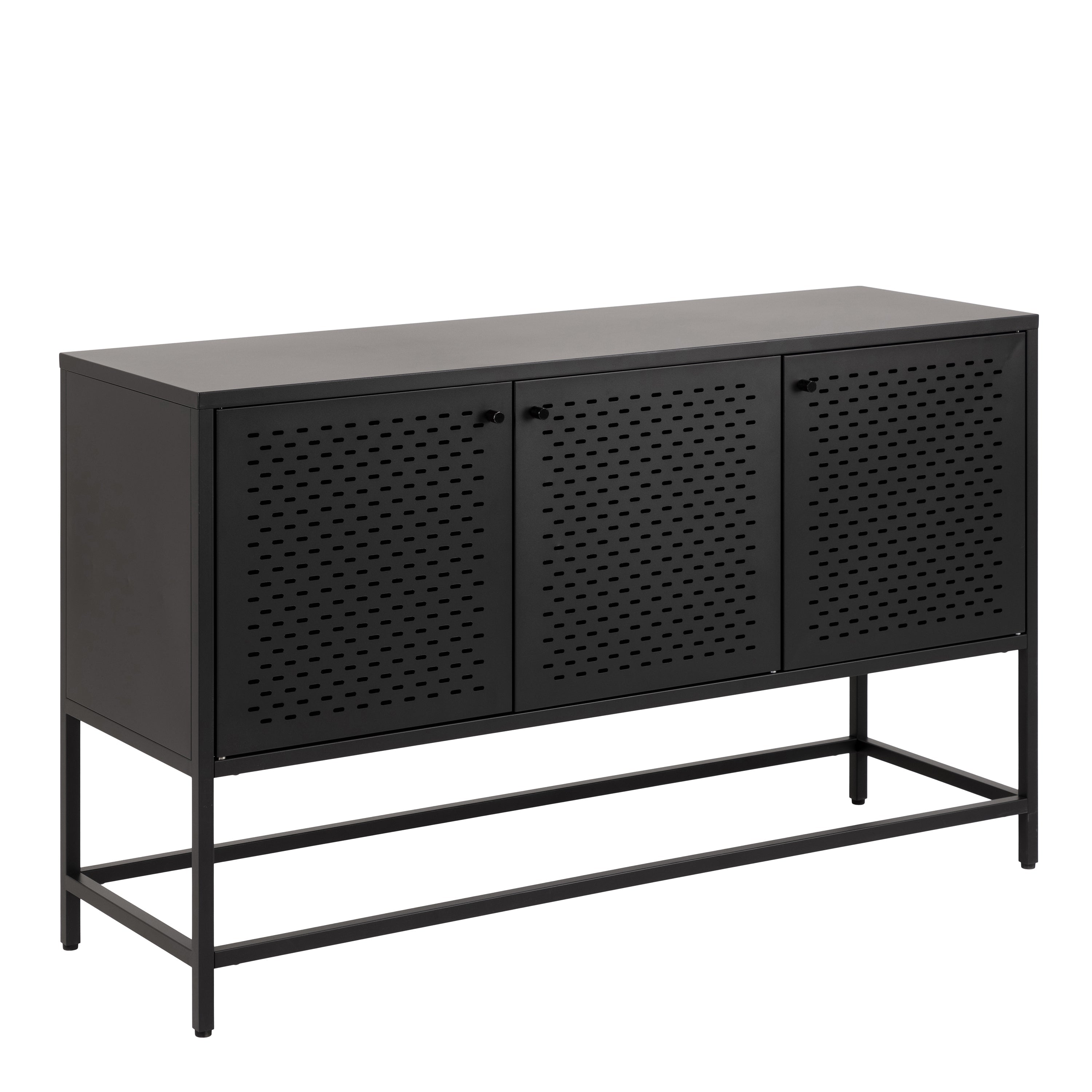 Newcastle 3 Door Raised Sideboard in Matt Black – FTG