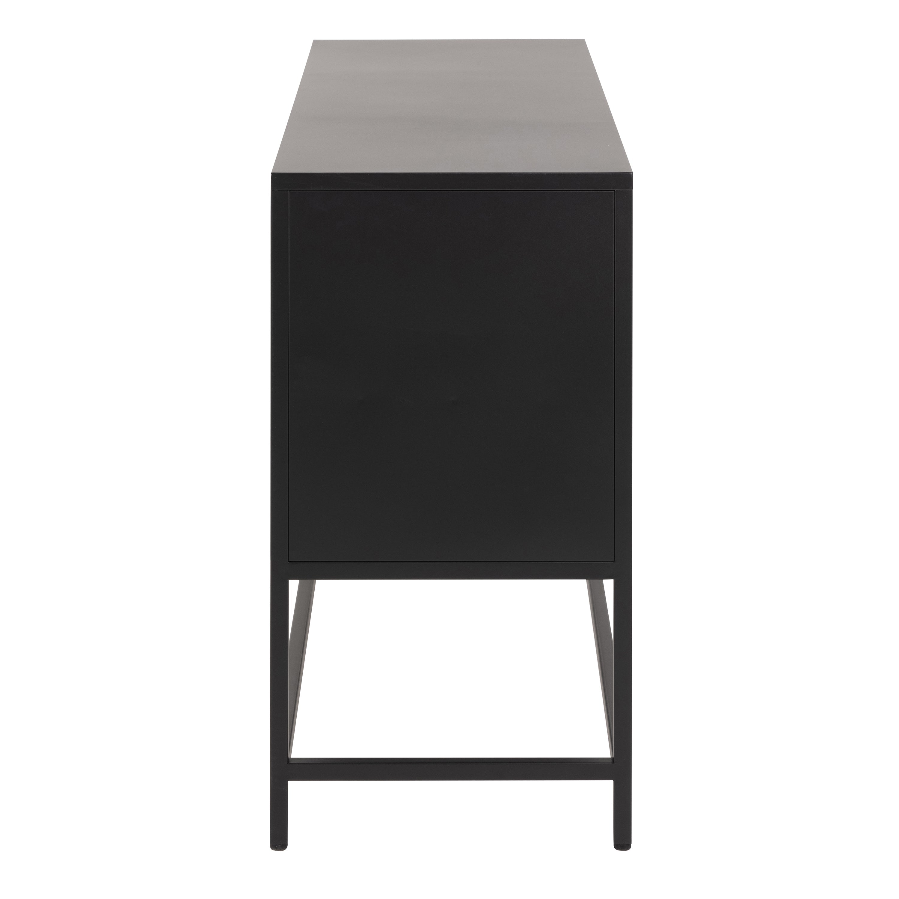 Newcastle 3 Door Raised Sideboard in Matt Black – FTG, view 3