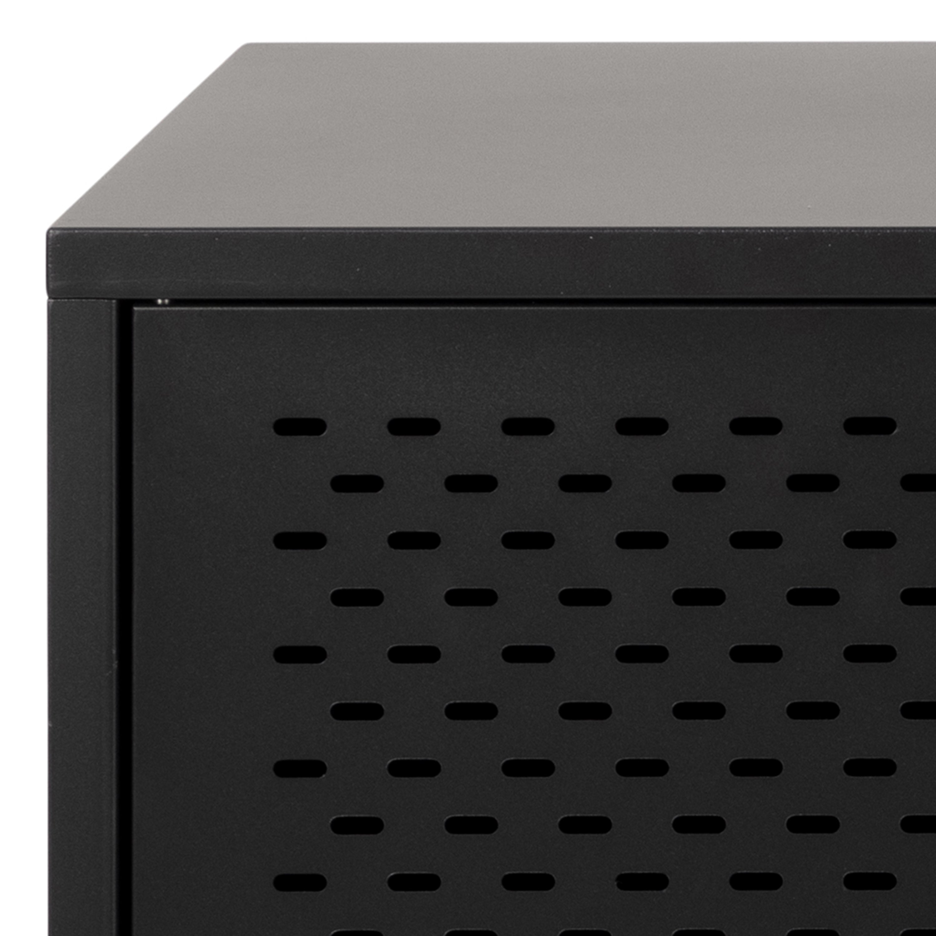 Newcastle 3 Door Raised Sideboard in Matt Black – FTG, view 9