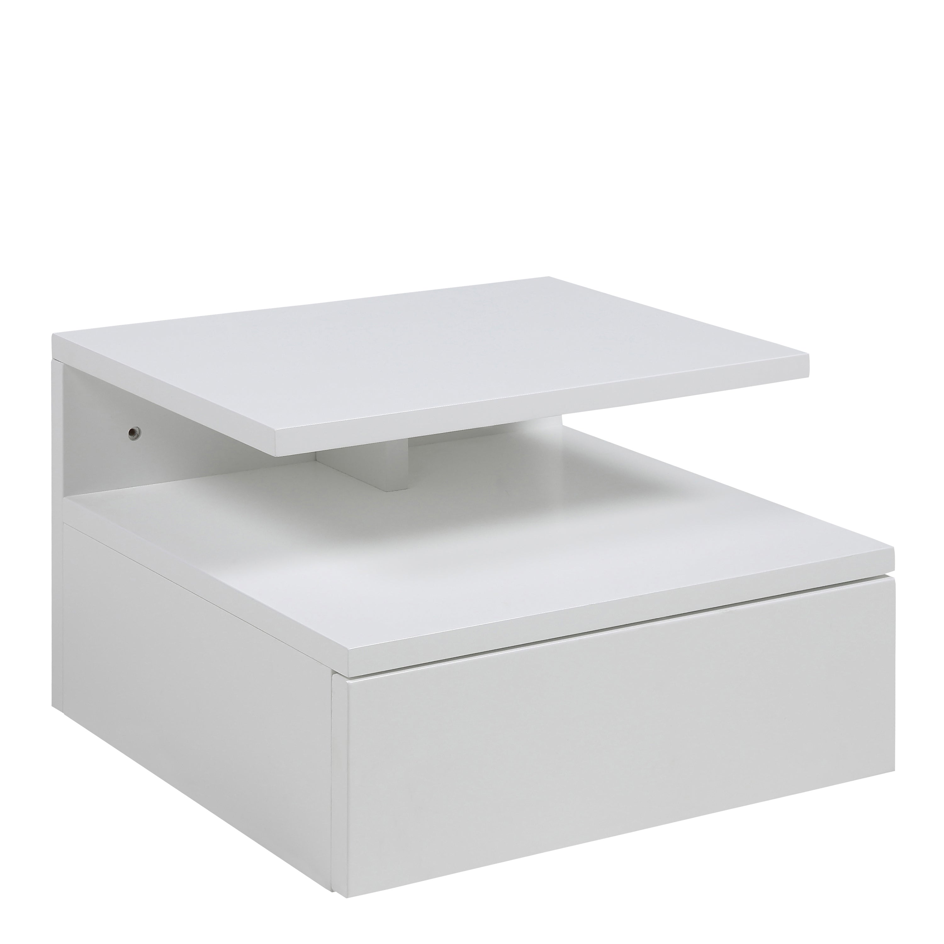 Ashlan Bedside Table with 1 Drawer in White – FTG