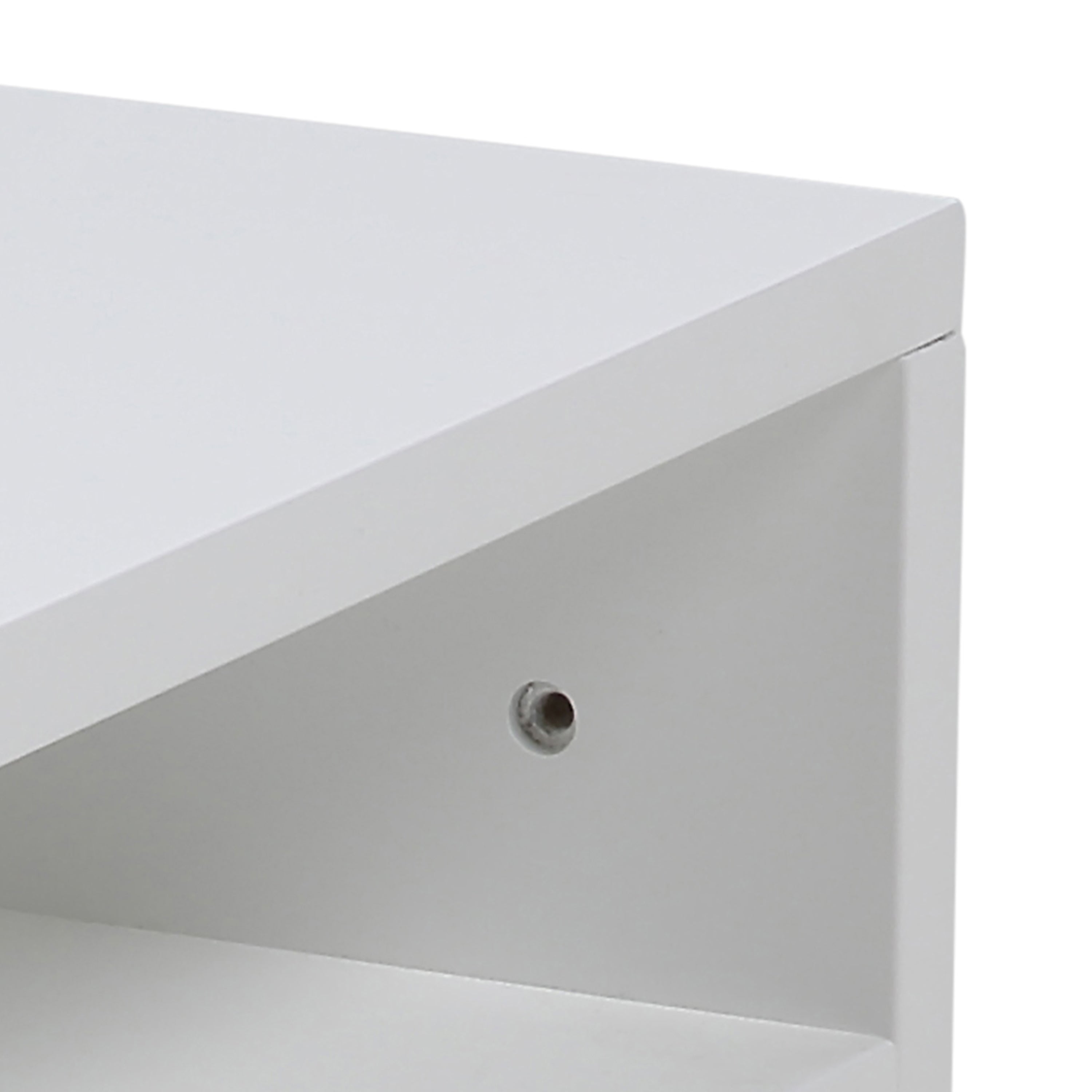Ashlan Bedside Table with 1 Drawer in White – FTG, view 4