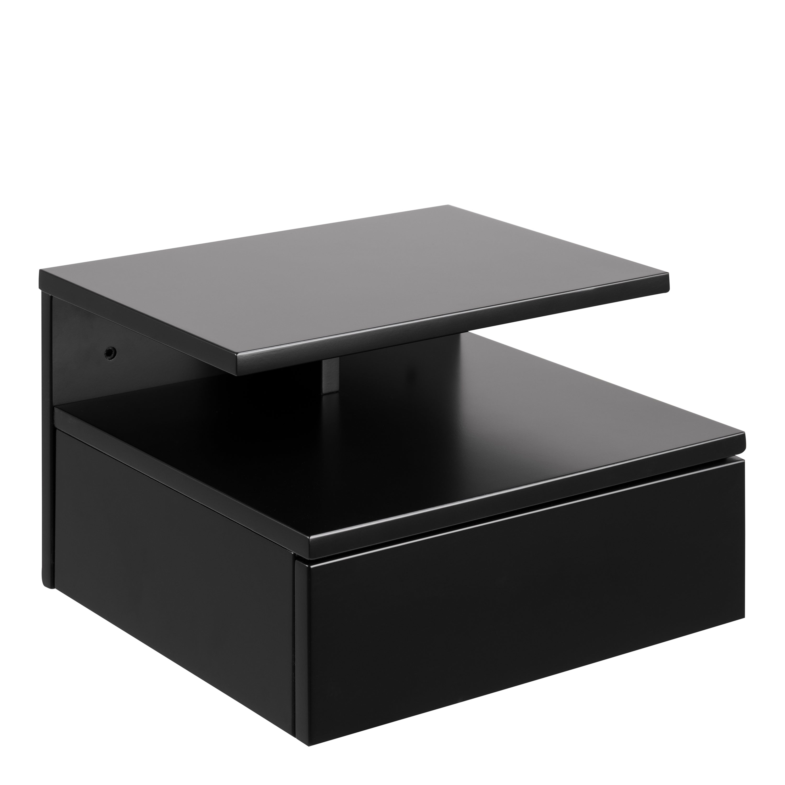 Ashlan Bedside Table with 1 Drawer in Black – FTG