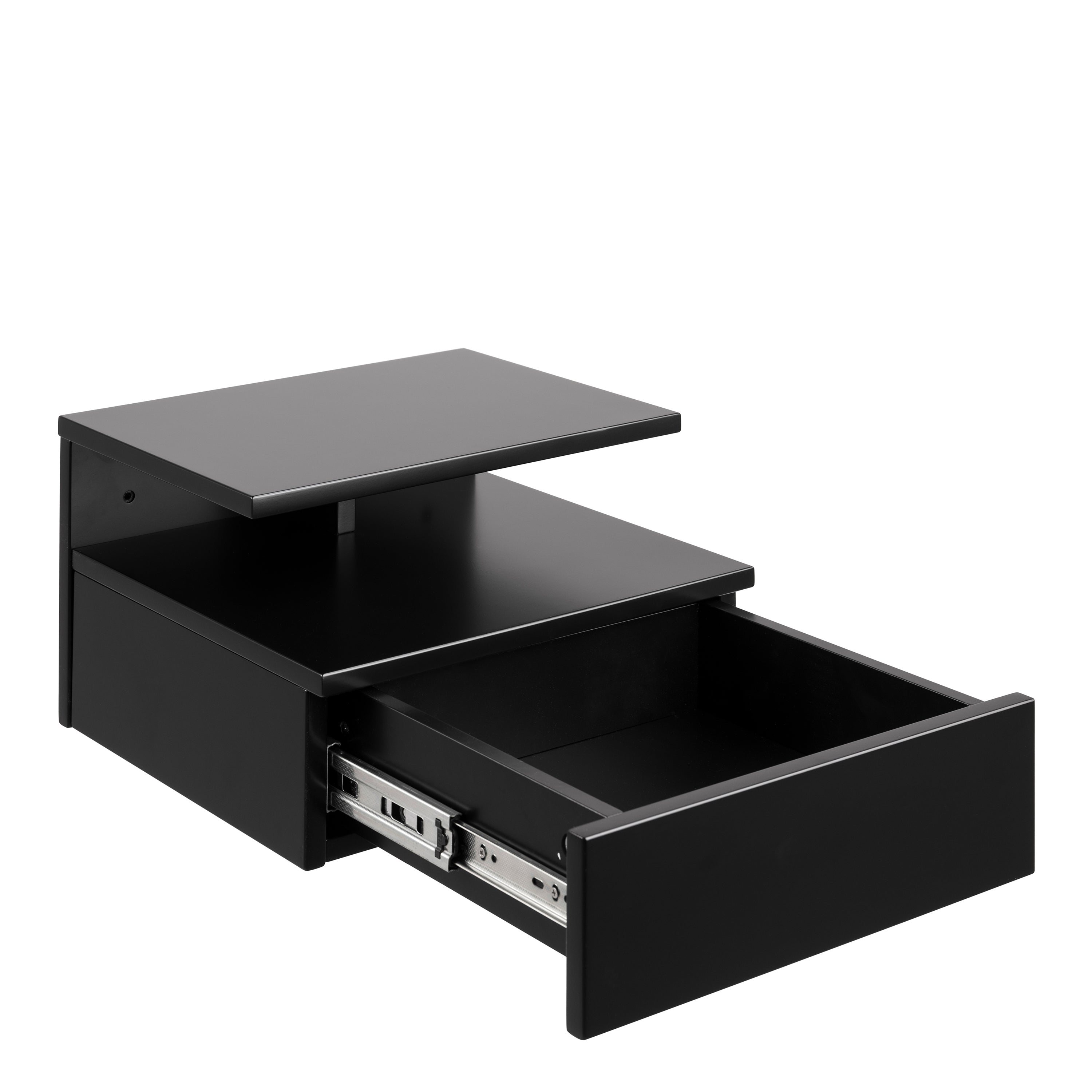 Ashlan Bedside Table with 1 Drawer in Black – FTG, view 4