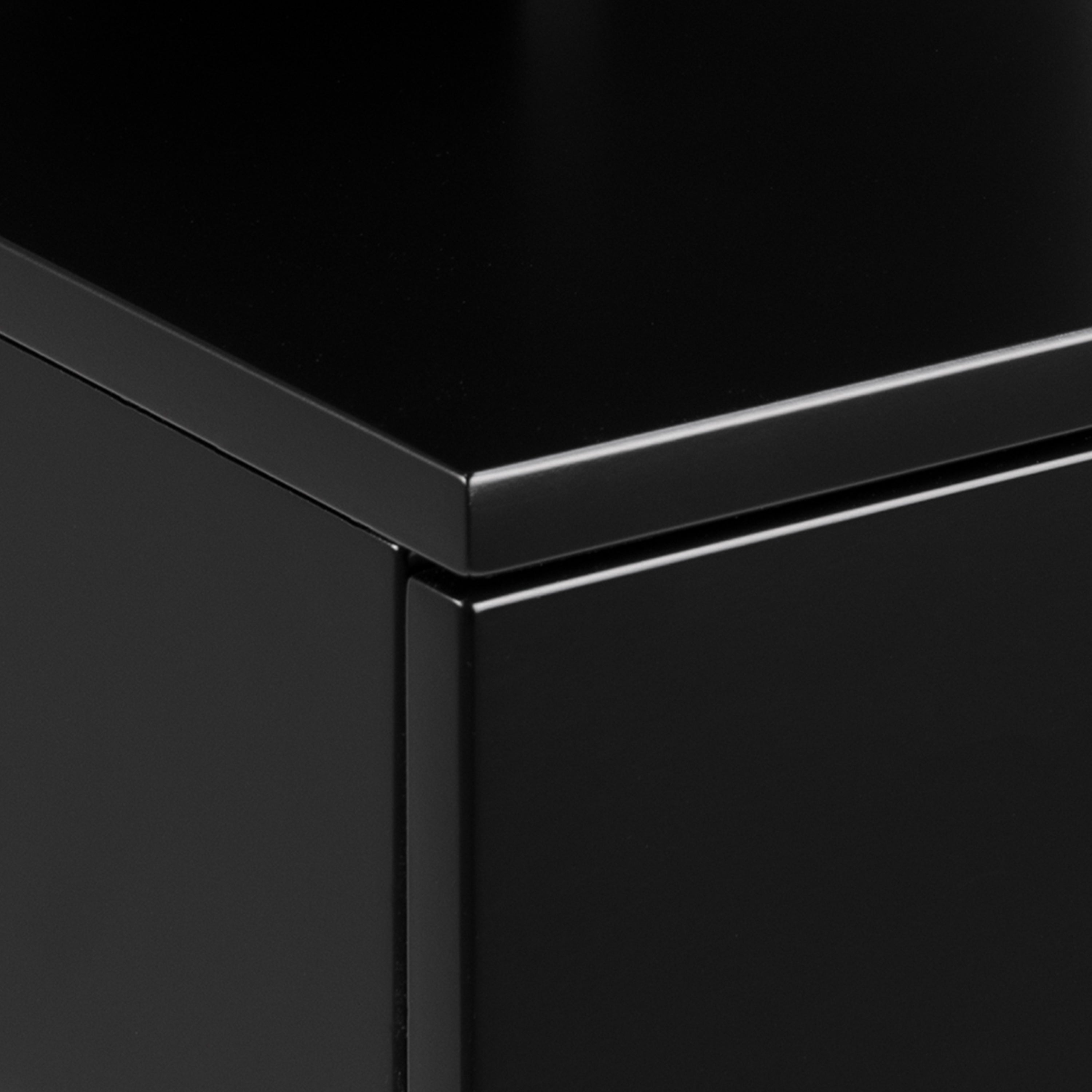 Ashlan Bedside Table with 1 Drawer in Black – FTG, view 8