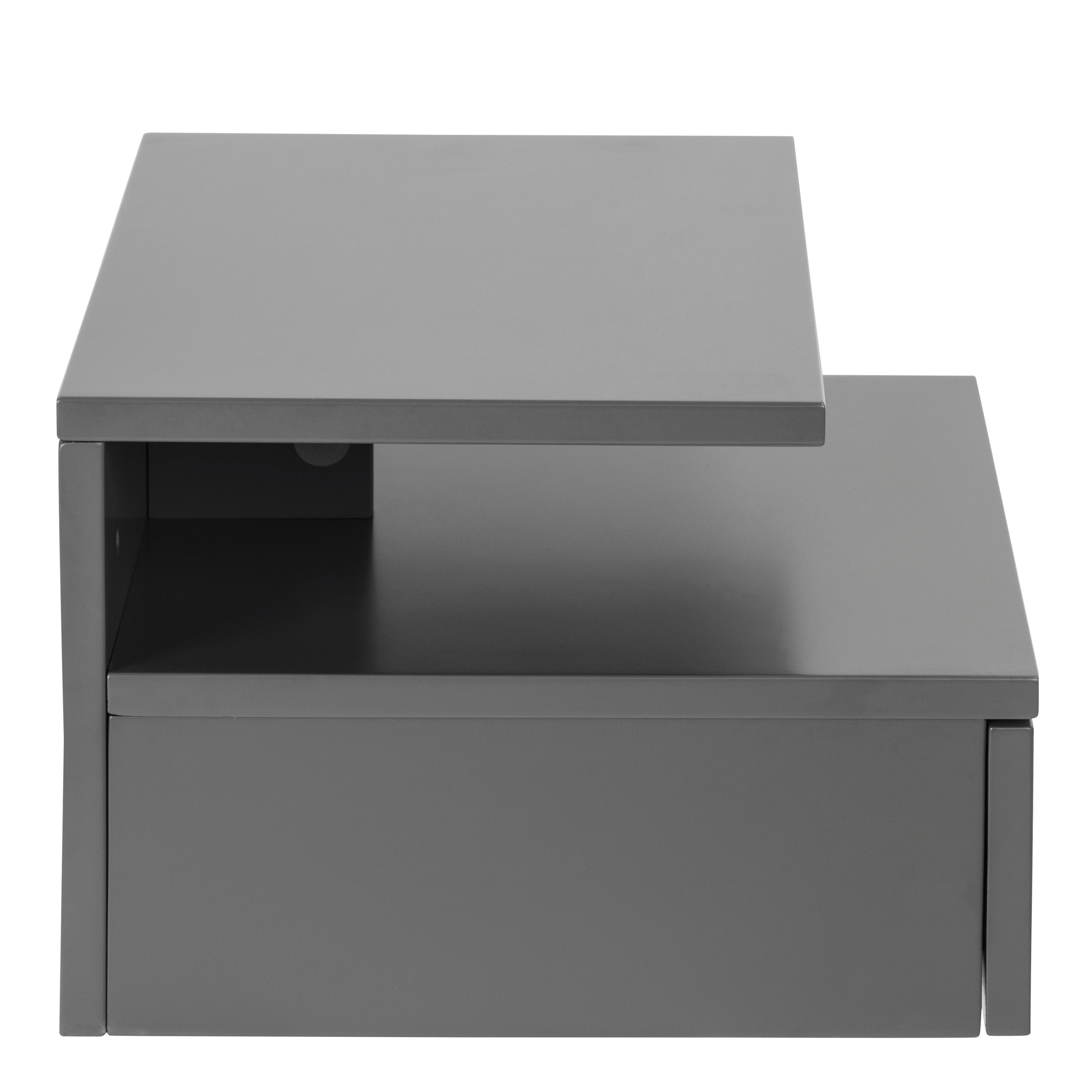 Ashlan Bedside Table with 1 Drawer in Grey – FTG, view 3