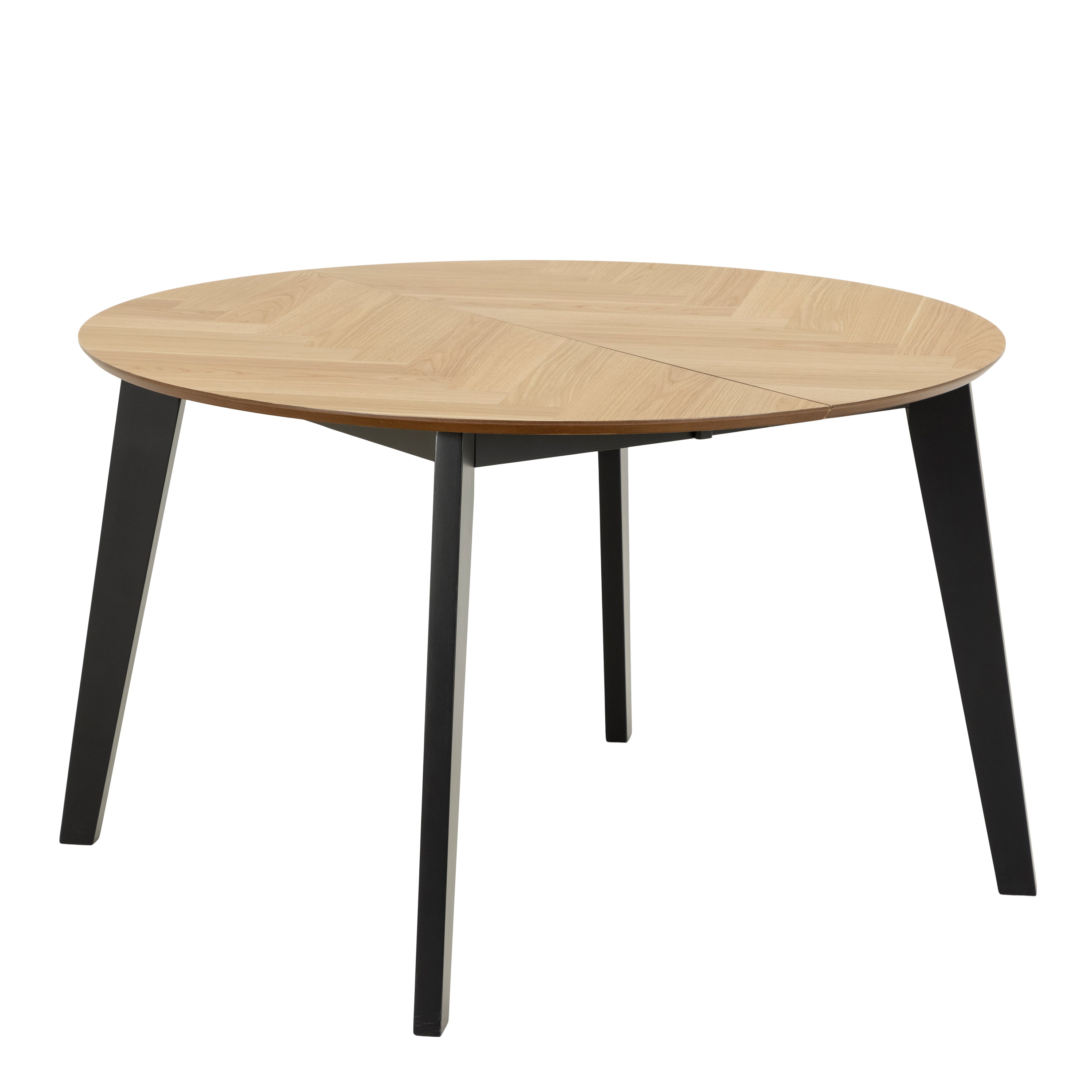 Georgetown Round Dining Table in Oak & Black – FTG