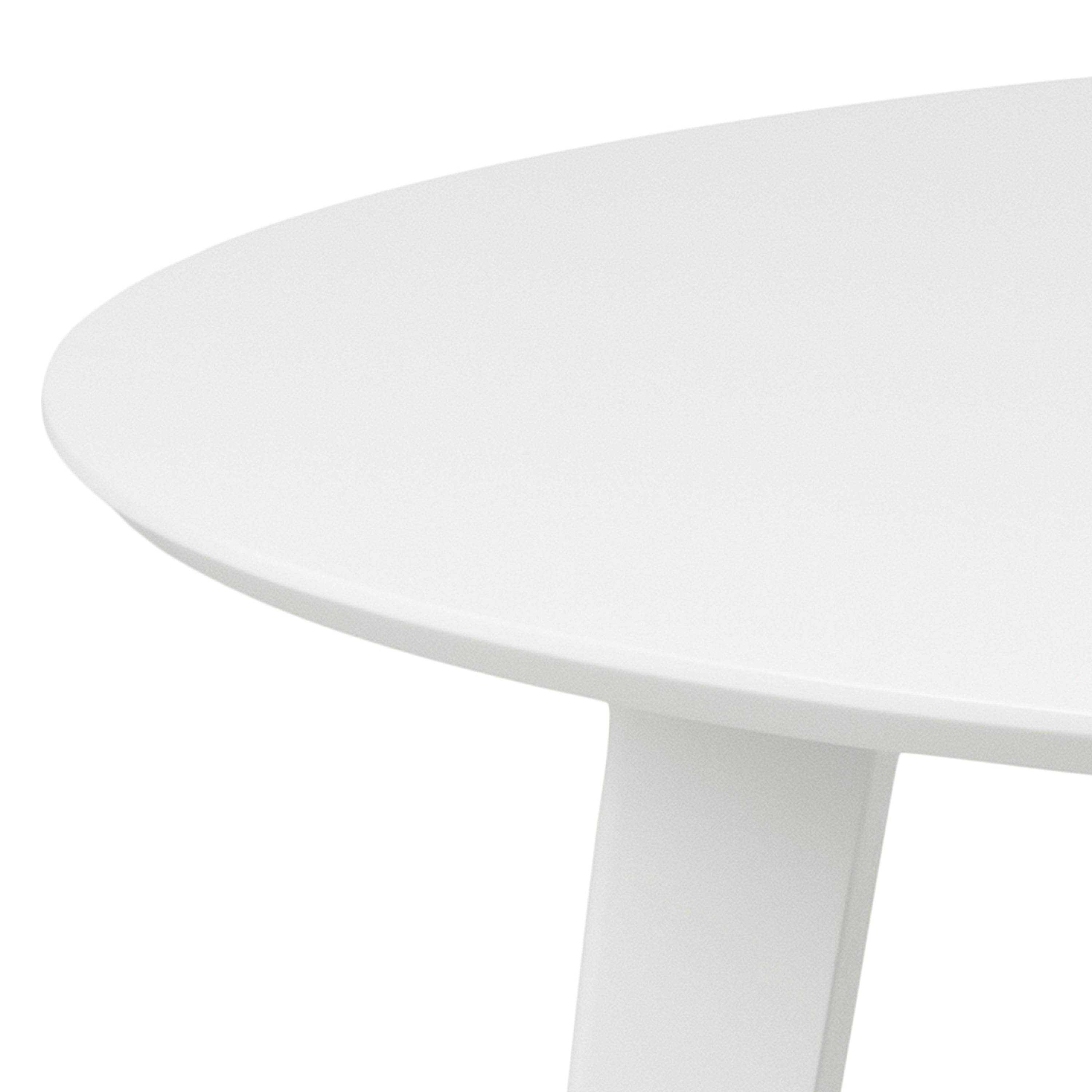 Roxby Round Dining Table in White – FTG, view 7