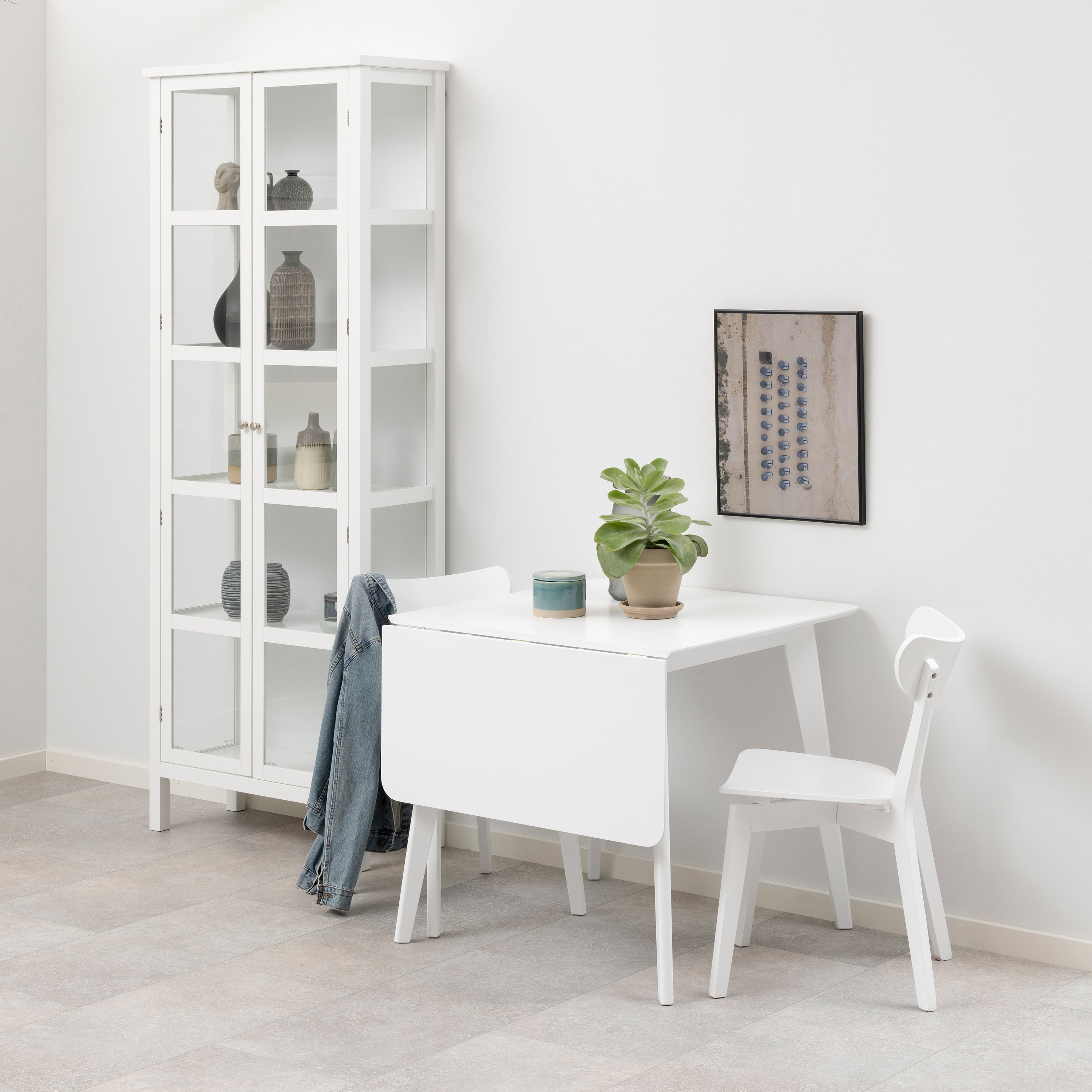 Roxby Square Dining Table in White – FTG, view 4