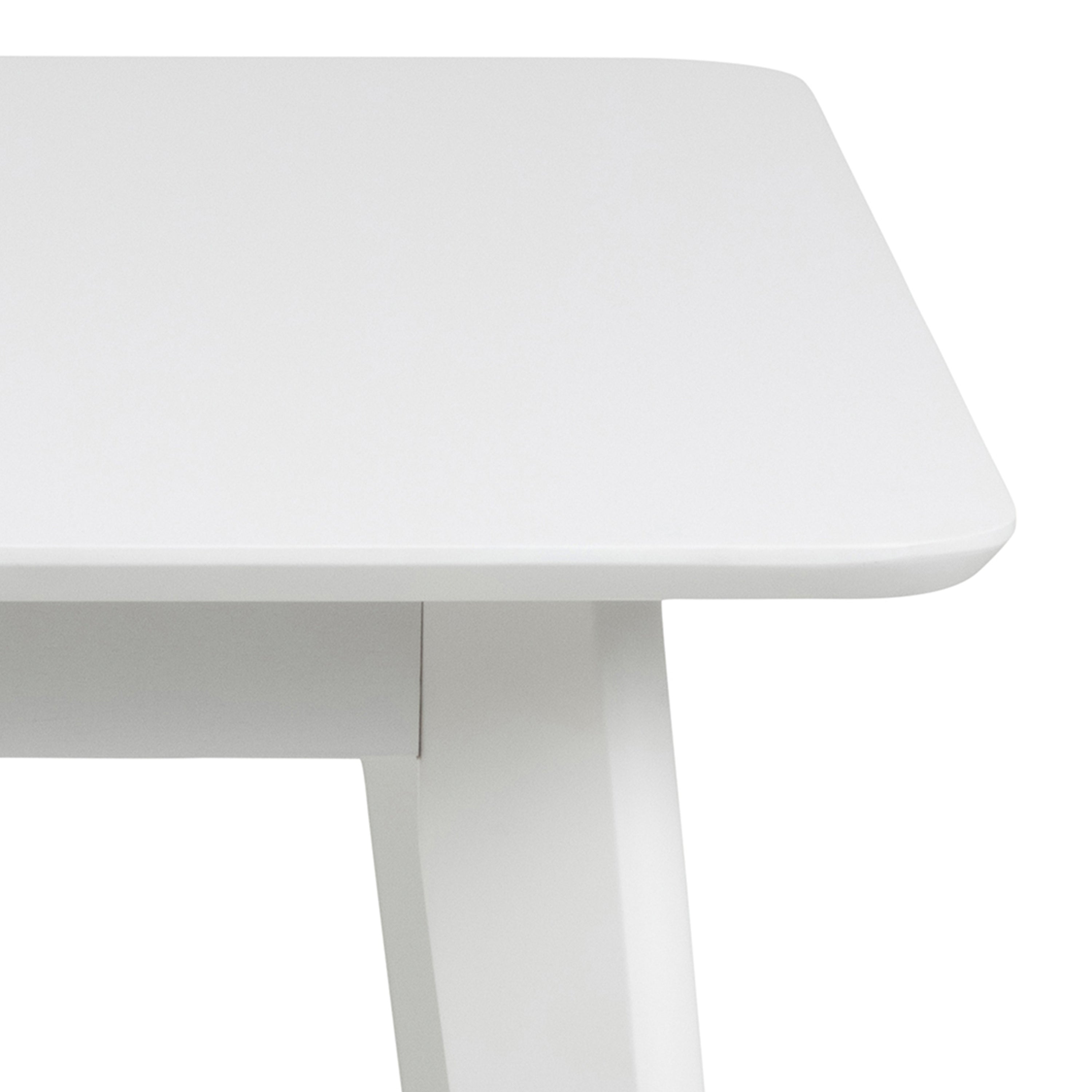 Roxby Square Dining Table in White – FTG, view 8